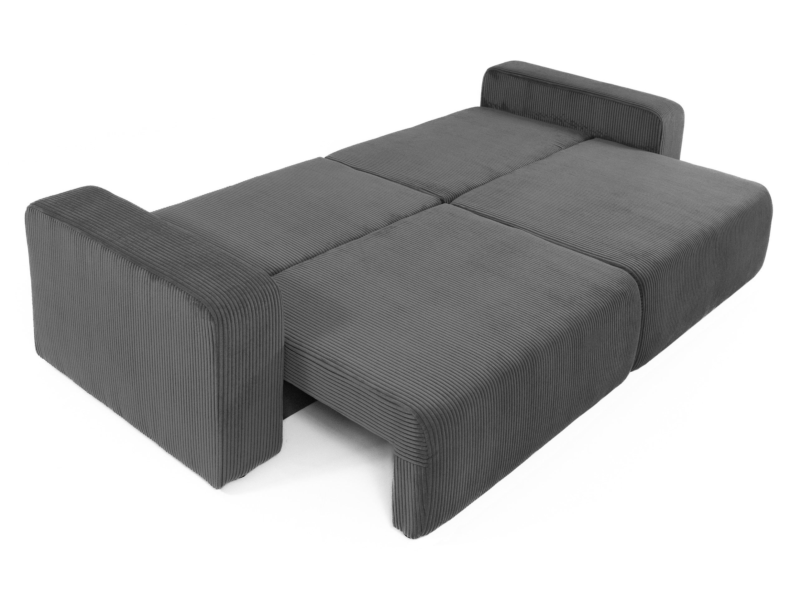 MIRJAN24 Schlafsofa Piano Cord, mit zwei Bettkästen und Schlaffunktion, Rückenlehne in Form beweglicher Kissen