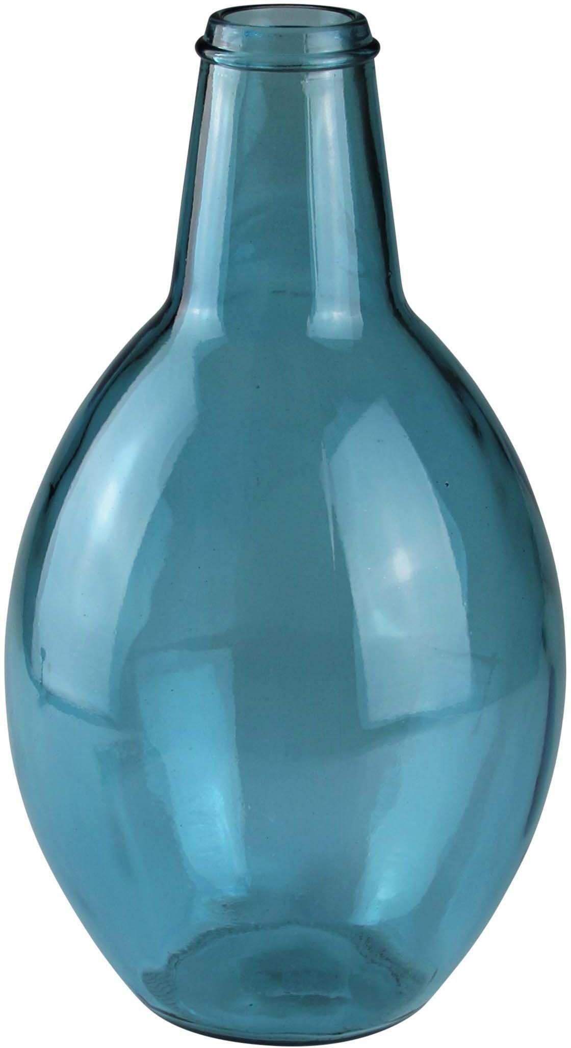 AM Design Bodenvase, mundgelasen, Höhe 38 cm blau