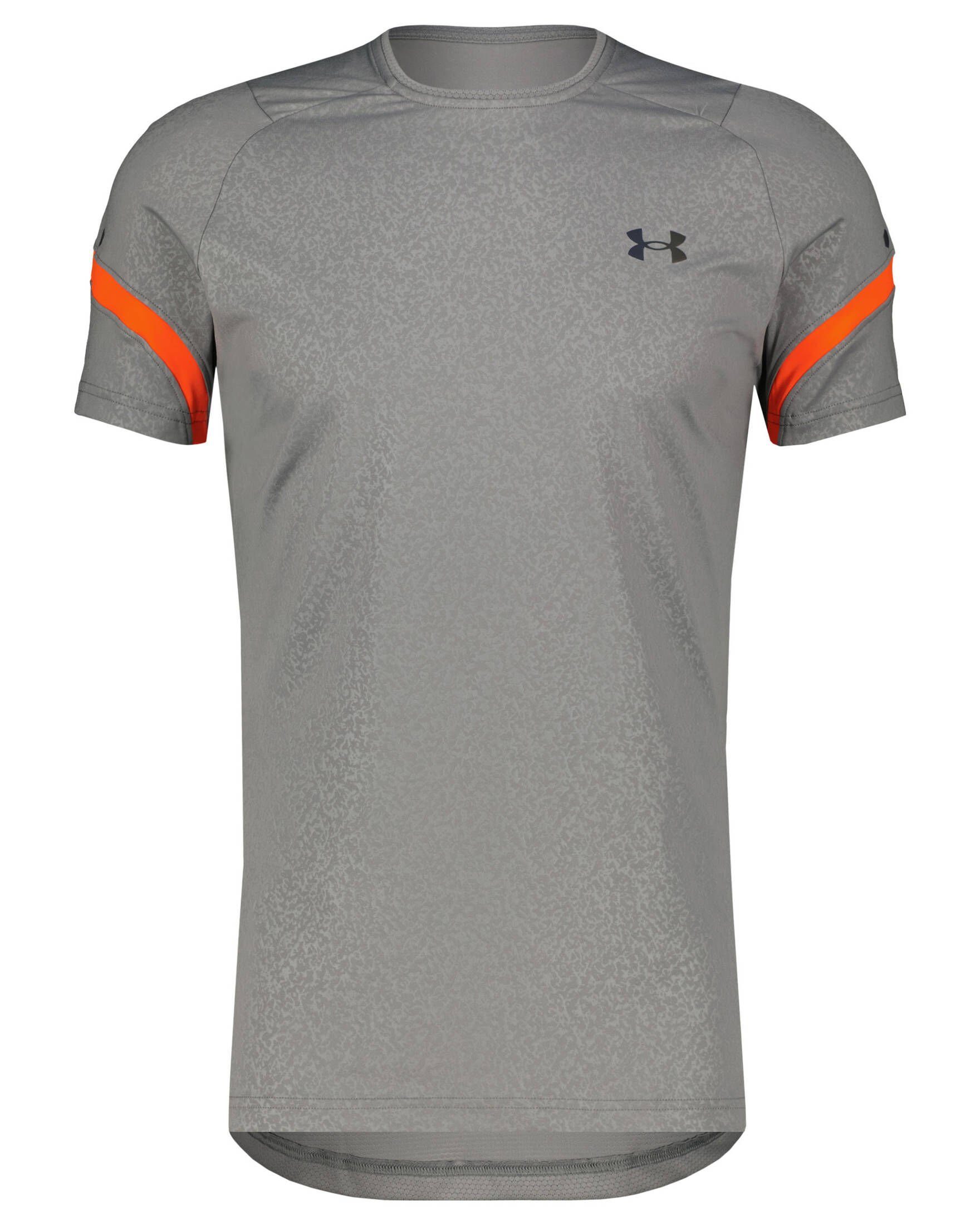 Under Armour® Trainingsshirt Herren T-Shirt UA RUSH 2.0 EMBOSS (1-tlg) grau