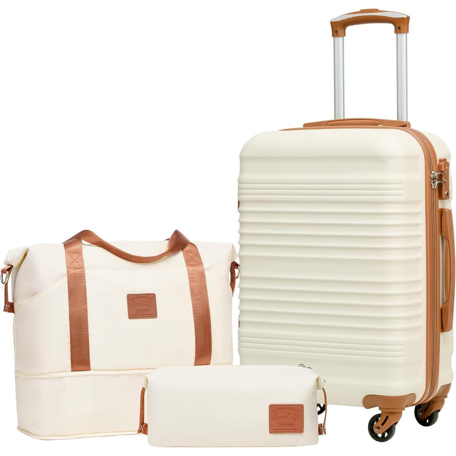 LuxusKollektion Kofferset Trolley Koffer-Set Hartschale Reisekoffer 4 Rollen TSA-Schloss