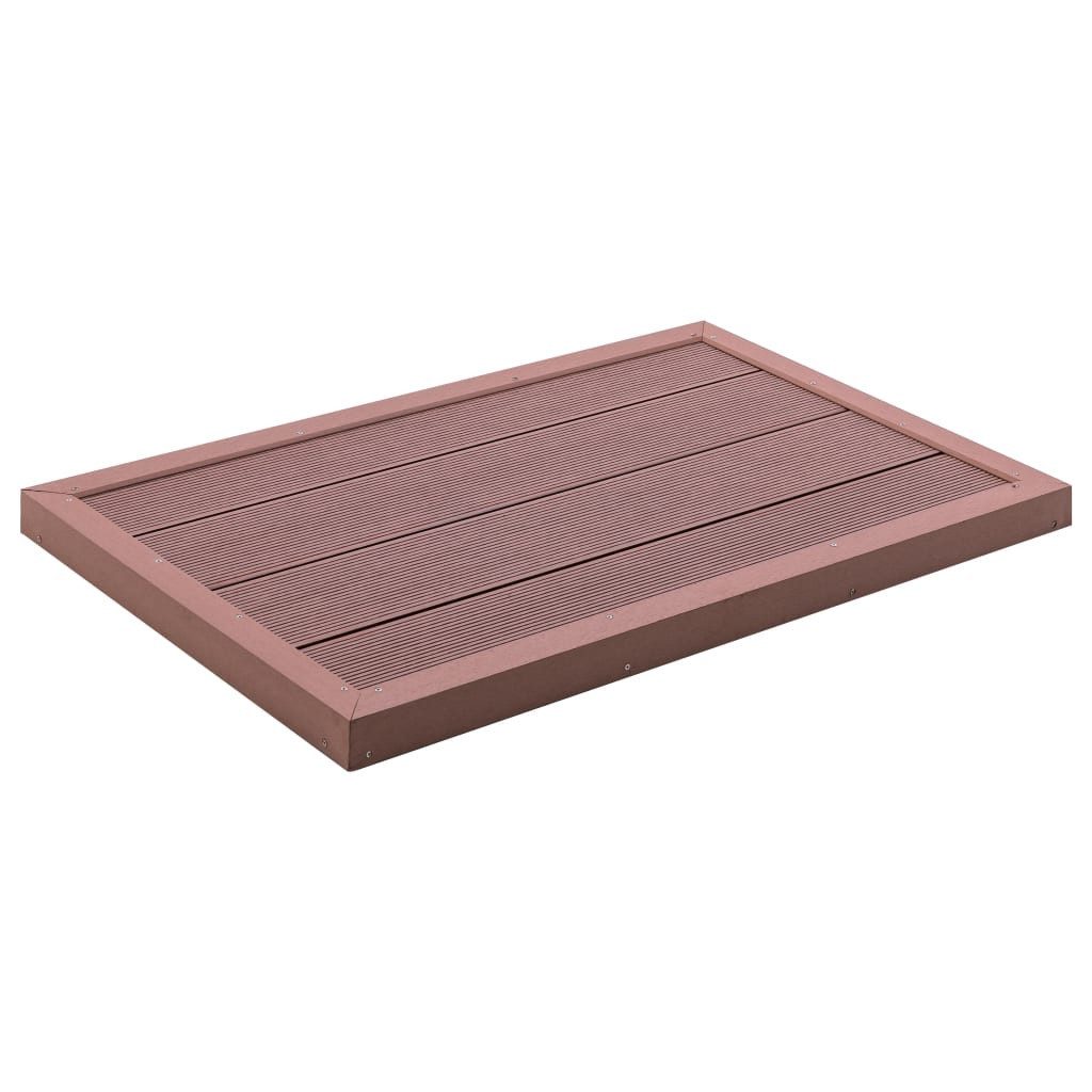 vidaXL Gartendusche Bodenelement für Solardusche Braun 101x63x5,5 cm WPC