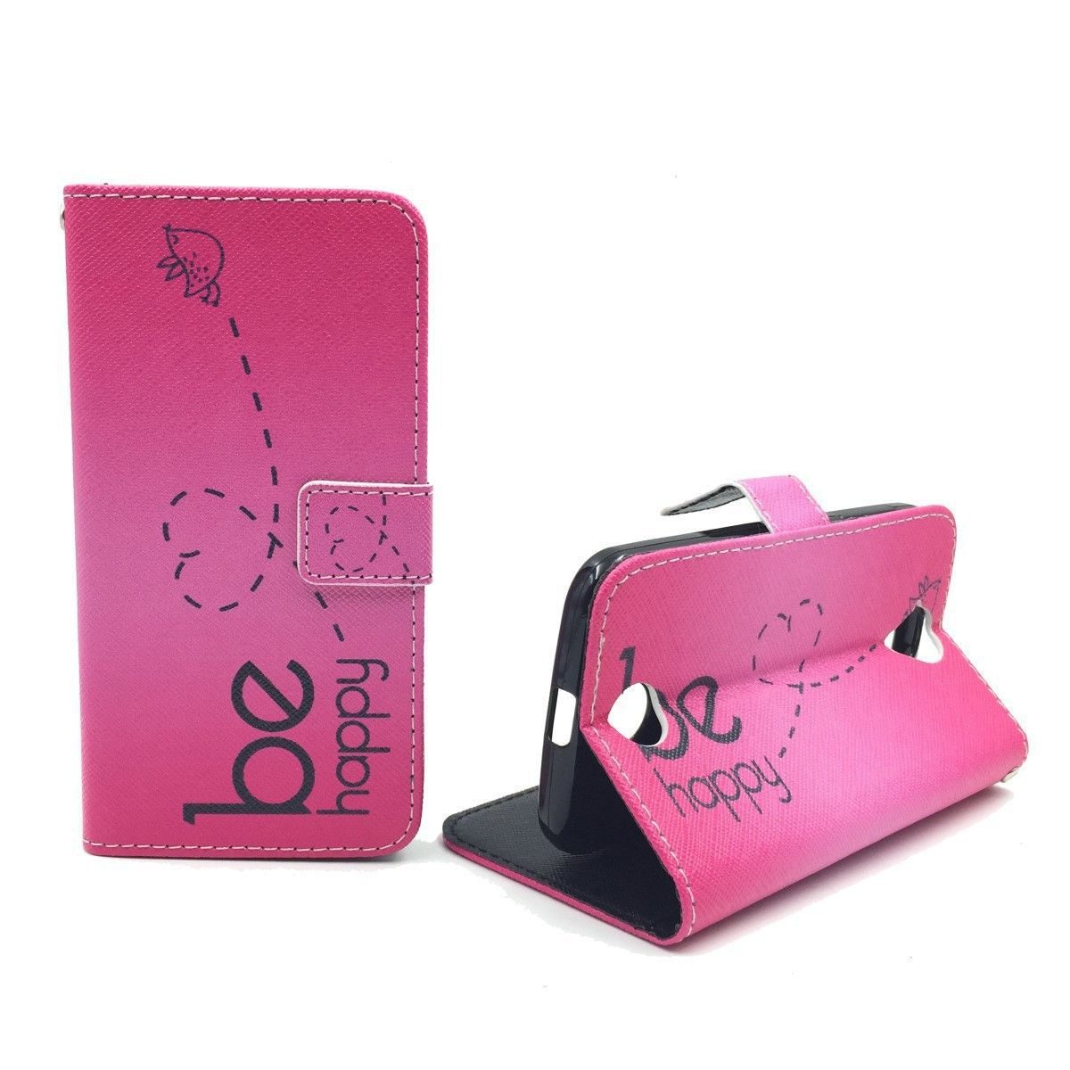 König Design Handyhülle Huawei Y6, Huawei Y6 Handyhülle Bookcover Rosa