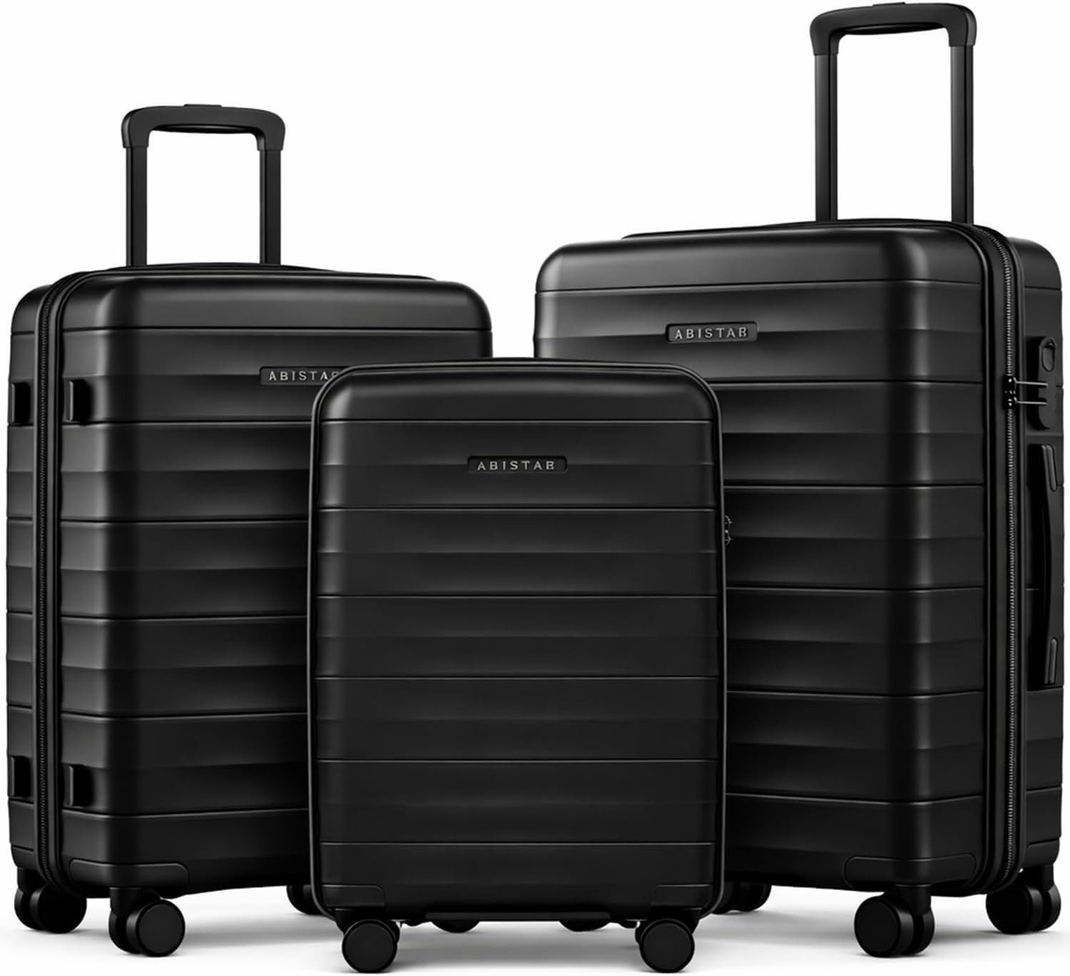 Abistab Kofferset Mariner Kofferset 3-teilig, 4 Rollen, (Set, PP Hartschalenkoffer S M L, leichter Reisekoffer mit 4 Rollen), Trolley Set mit Zahlenschloss & 360° Doppelrollen