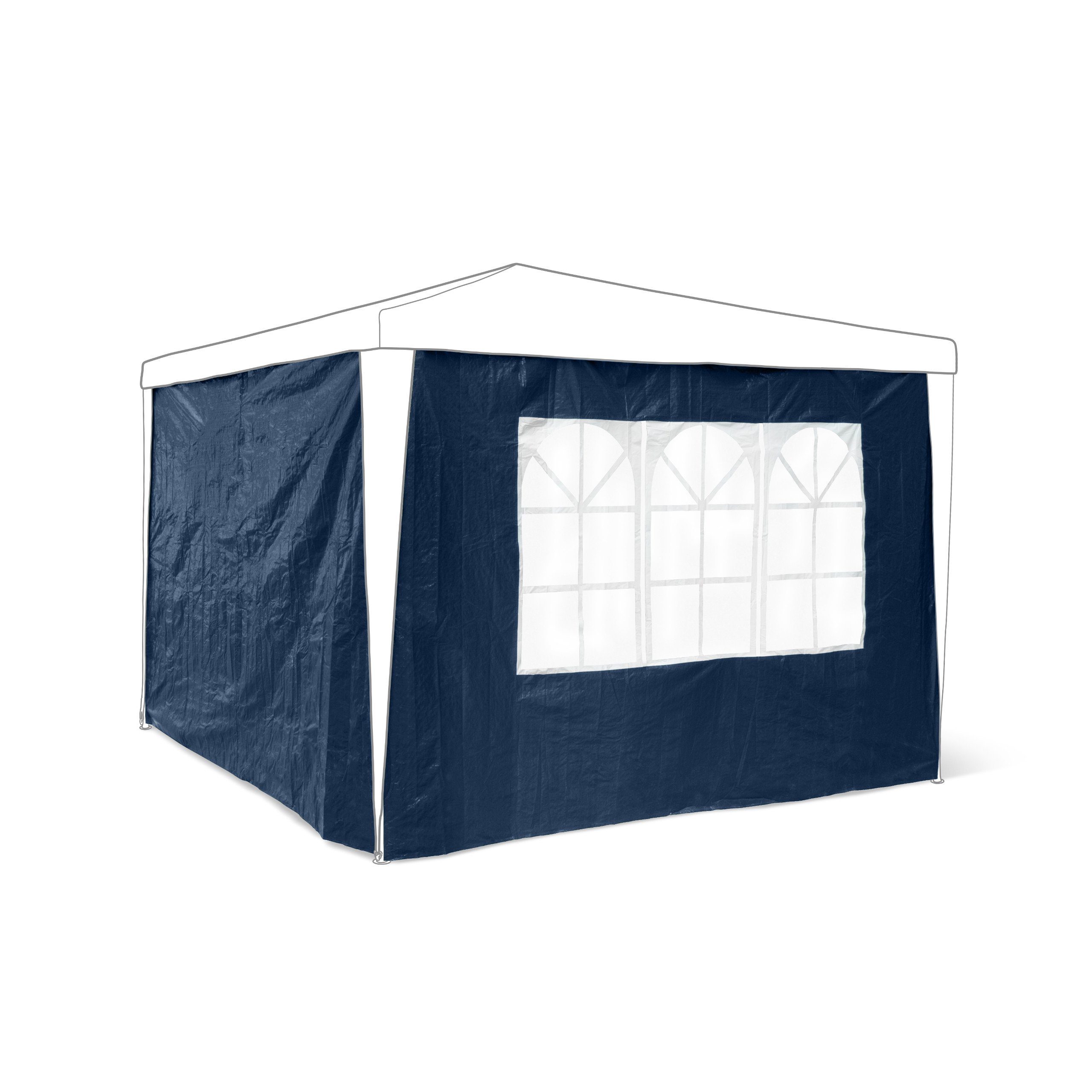 relaxdays Pavillonseitenteil Pavillon-Seitenteile 2er Set, 290x190 cm, Blau