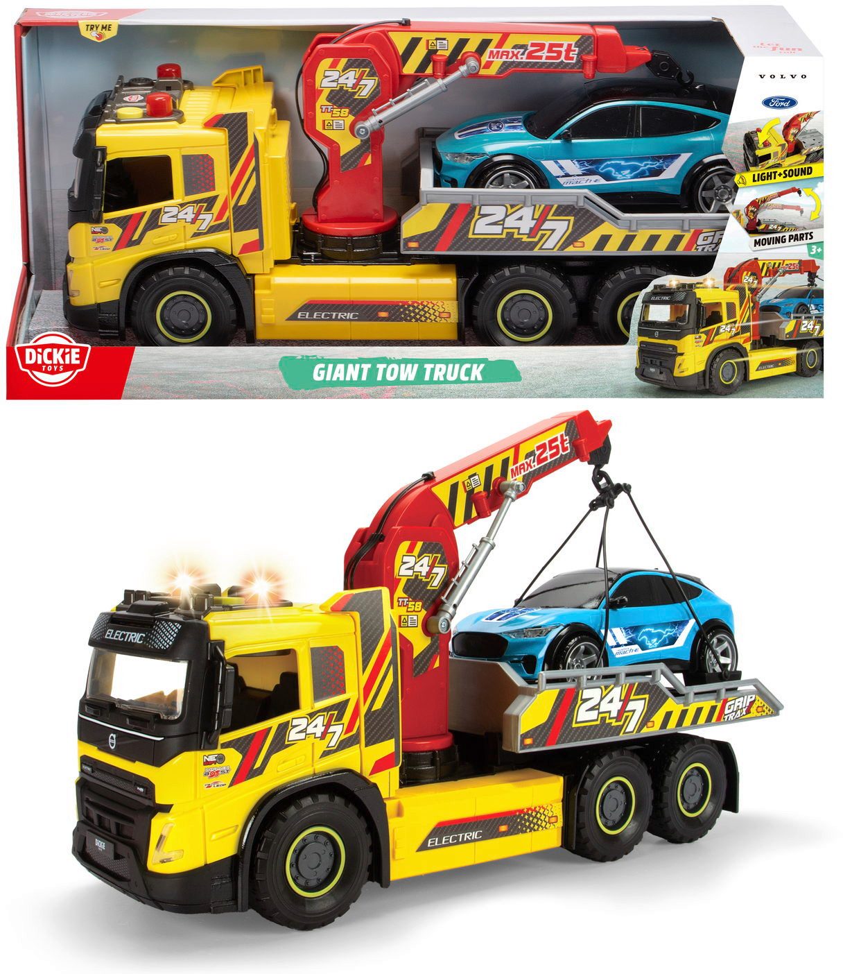 Dickie Toys Spielzeug-Auto Spielfahrzeug Real City Giant Tow Truck Abschlep günstig online kaufen