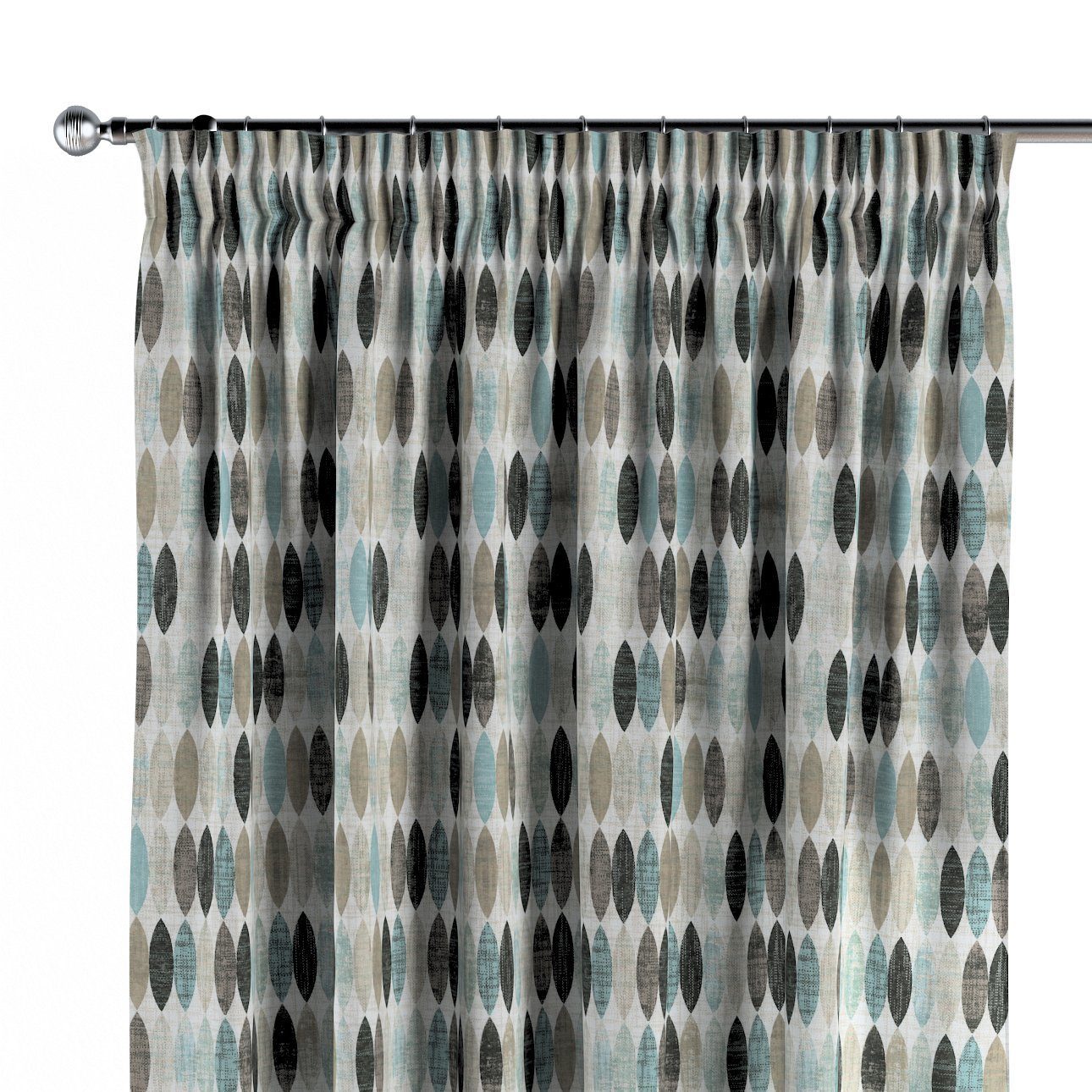 Vorhang Vorhang mit Kräuselband 130x100 blau-beige Dekoria Modern, cm
