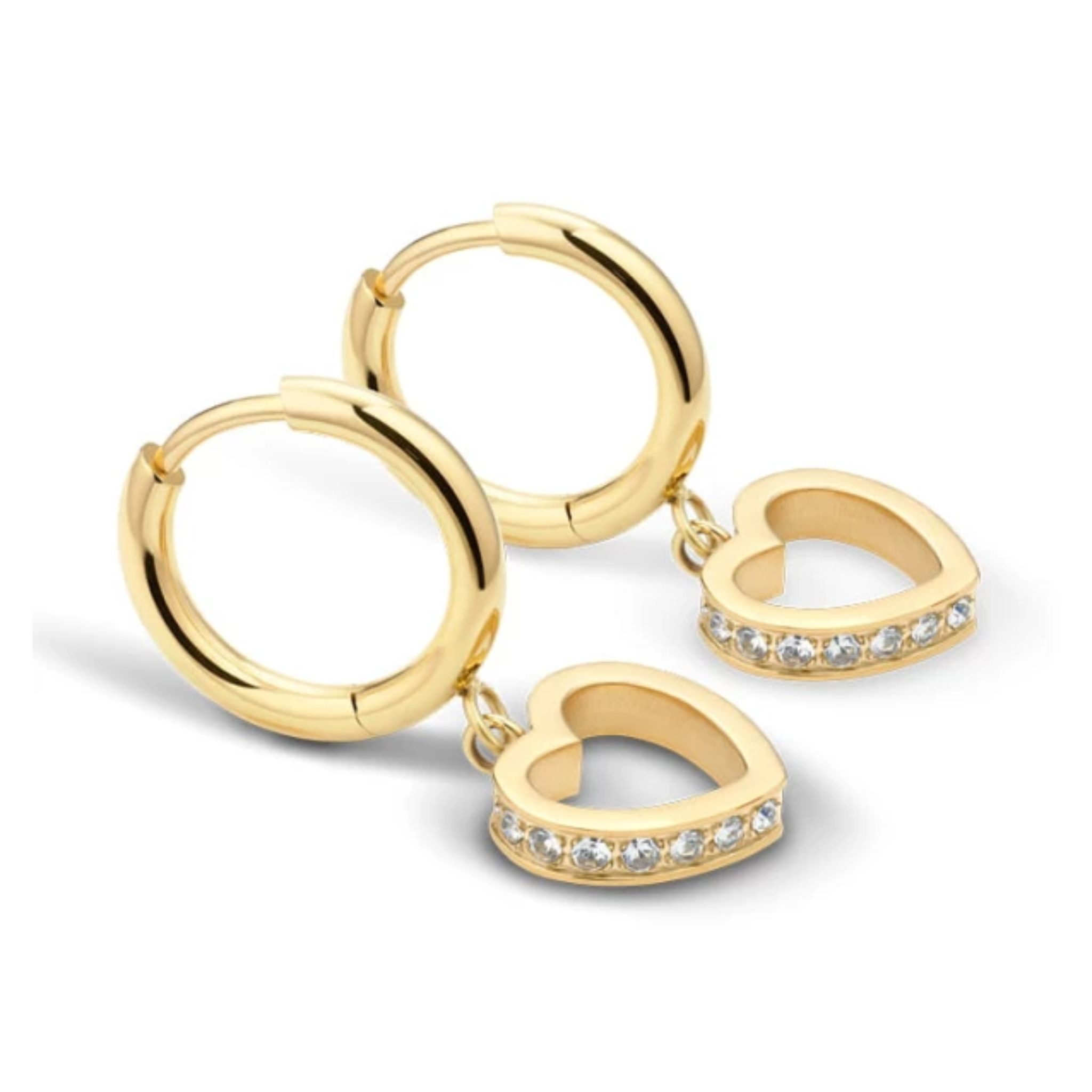 Ohrstecker-Set Herzförmige Ohrstecker mit Steinchen-Bering Jewelry Modell: 742-27-05