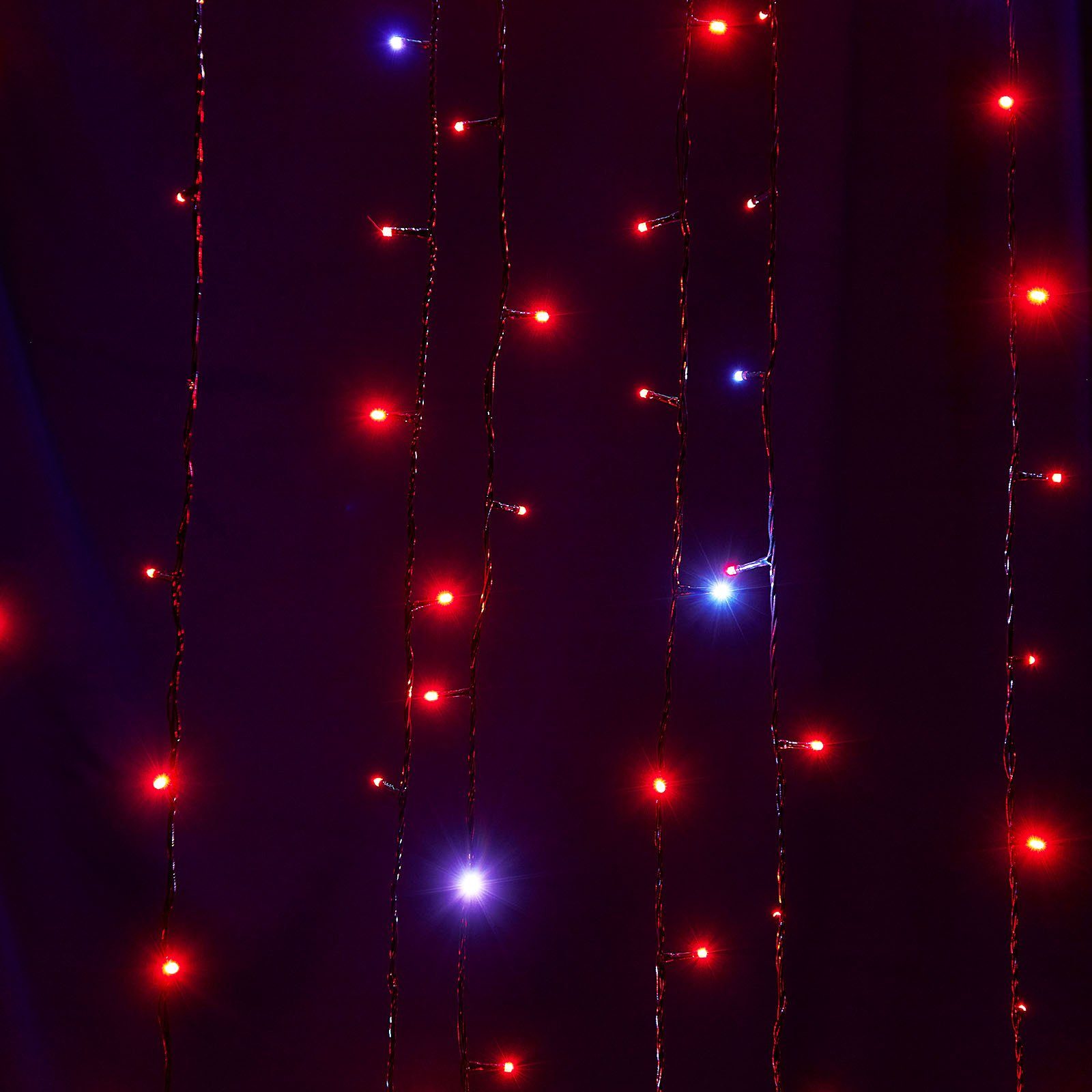LED-Baummantel Außen Innen Lichterkette Garten Party Baum, LED 3M-Verlängerungskabel 20m Weihnachten 156-flammig, Rot Rosnek mit for