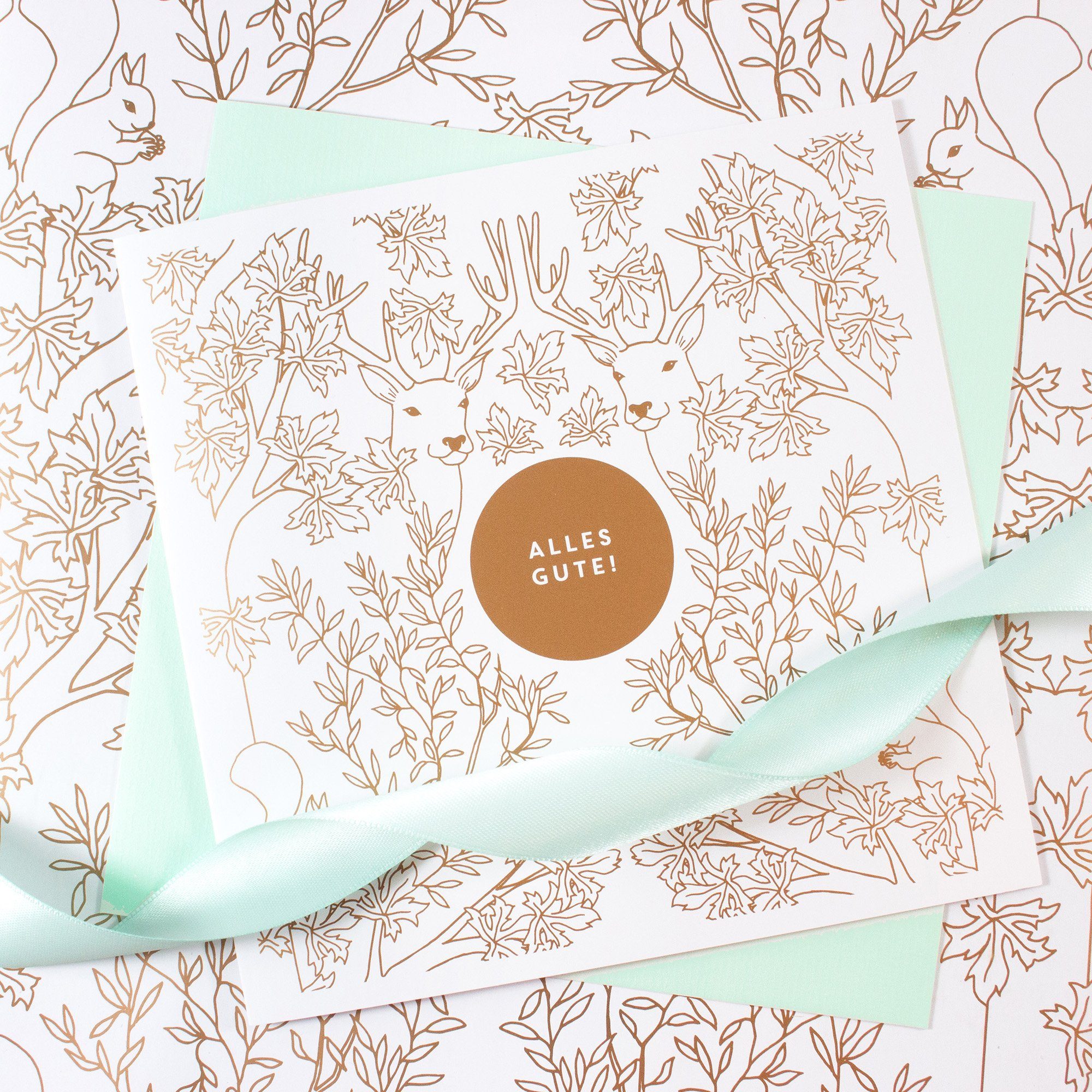 Bow & Hummingbird Grußkarte Grußkarte Alles Gute, 100% Recyclingpapier