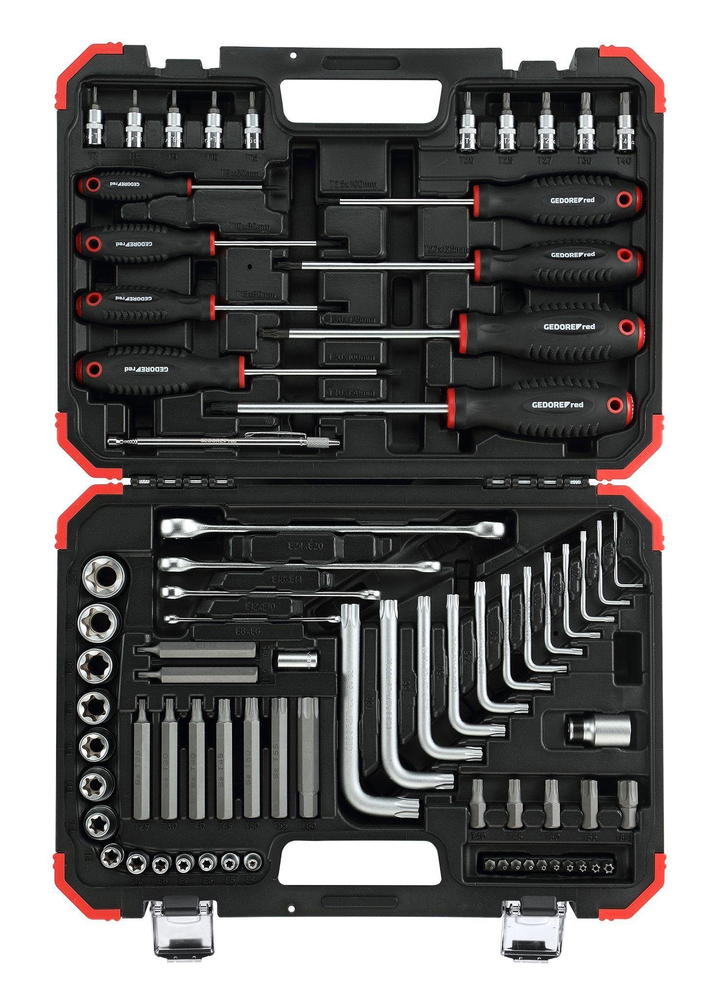Gedore Red Werkzeugkoffer R68003075 TX-Schraubwerkzeugsatz im Koffer 75-teilig