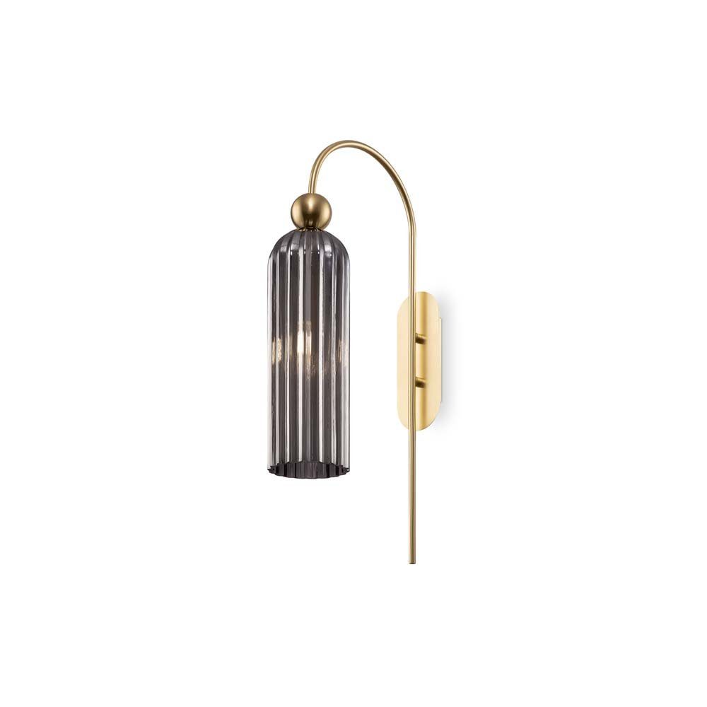 Maytoni Wandleuchte, Wandleuchte Flurlampe Treppenleuchte Wandlampe Gold Glas Metall H 53,5