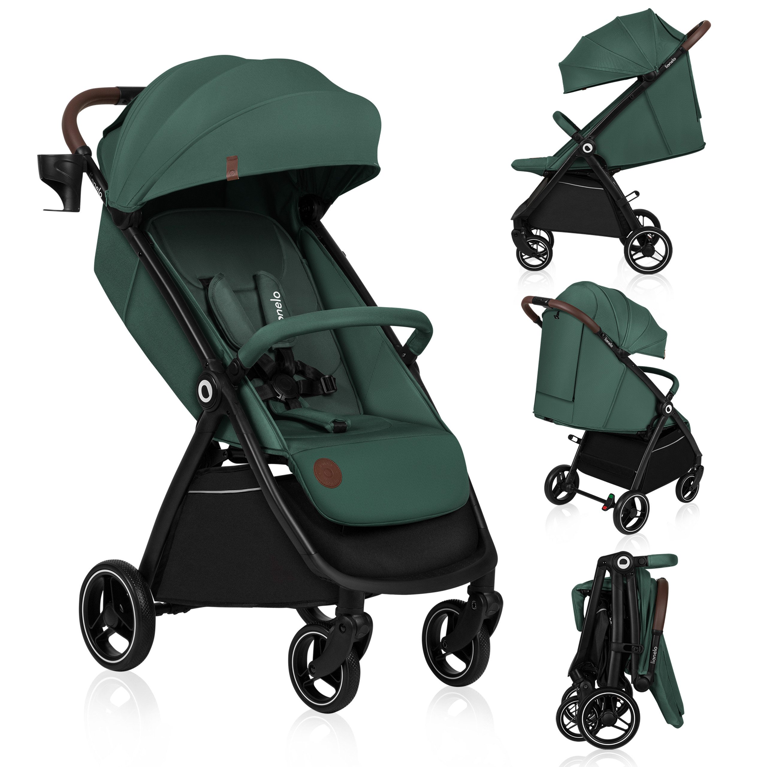 lionelo Kinder-Buggy INGRRID, (Set), Auto-Folding/Einhand-Faltung/UPF50+/bis 22 kg