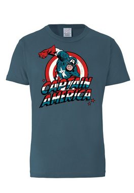 LOGOSHIRT T-Shirt Captain America mit tollem Frontdruck