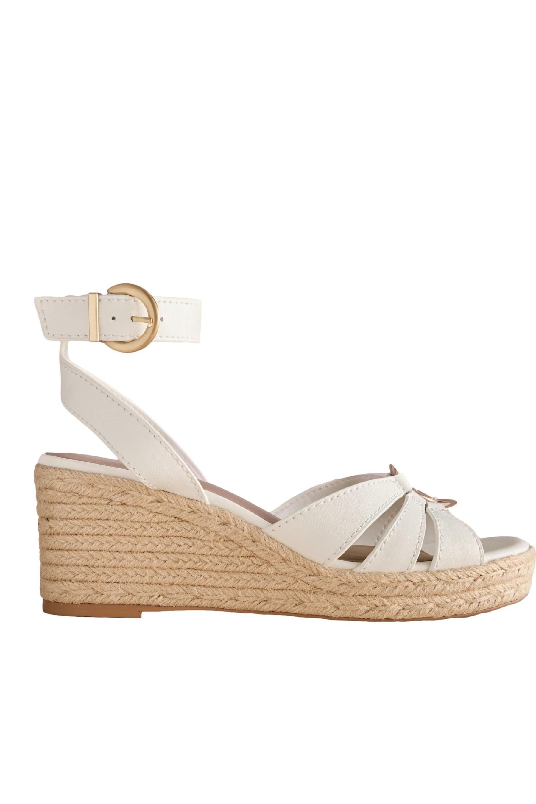 B by Ted Baker Espadrilles-Wedges aus Leder mit Metalldetail Keilsandalette