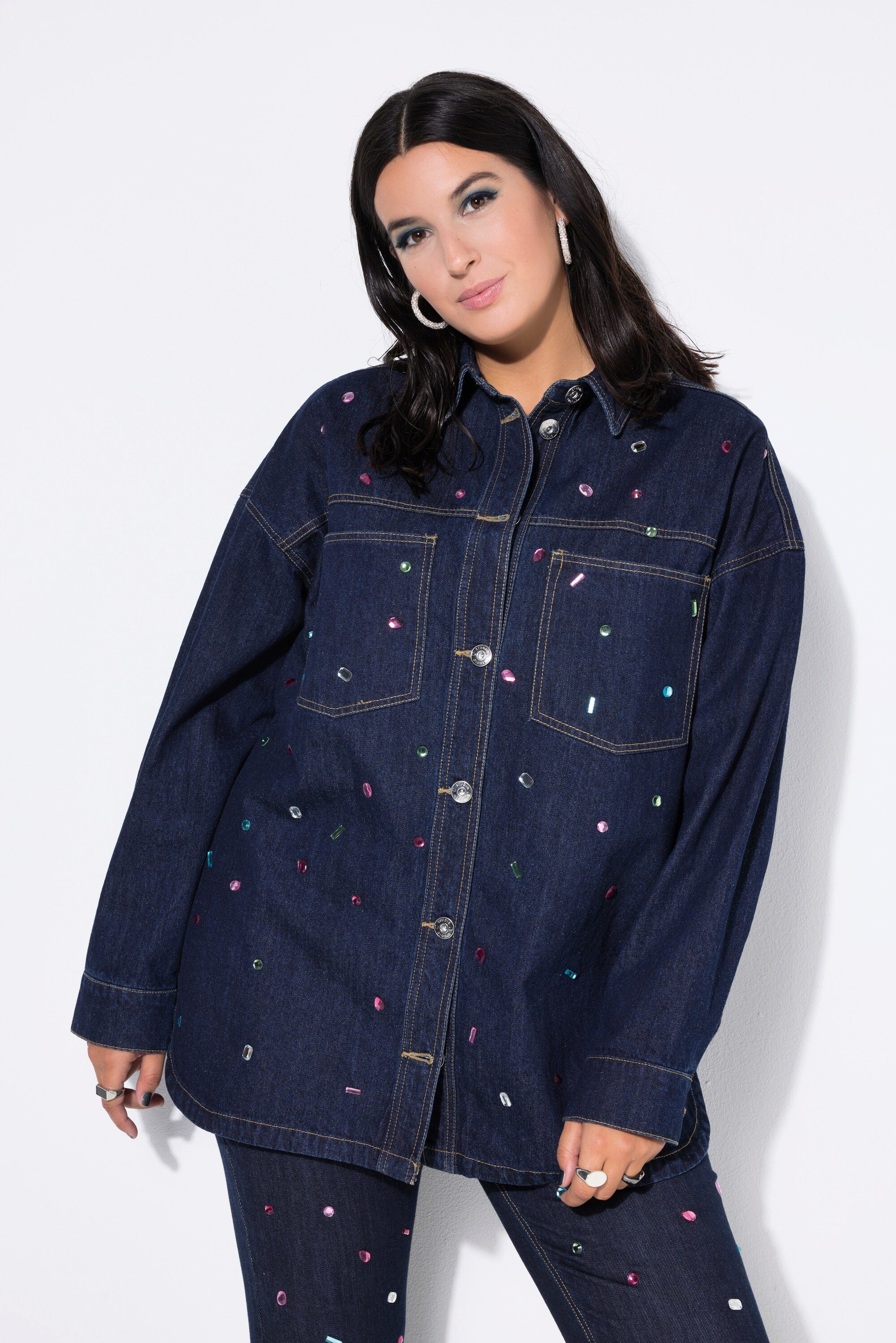 Studio Untold Hemdbluse Jeanshemd Oversize Shape günstig online kaufen