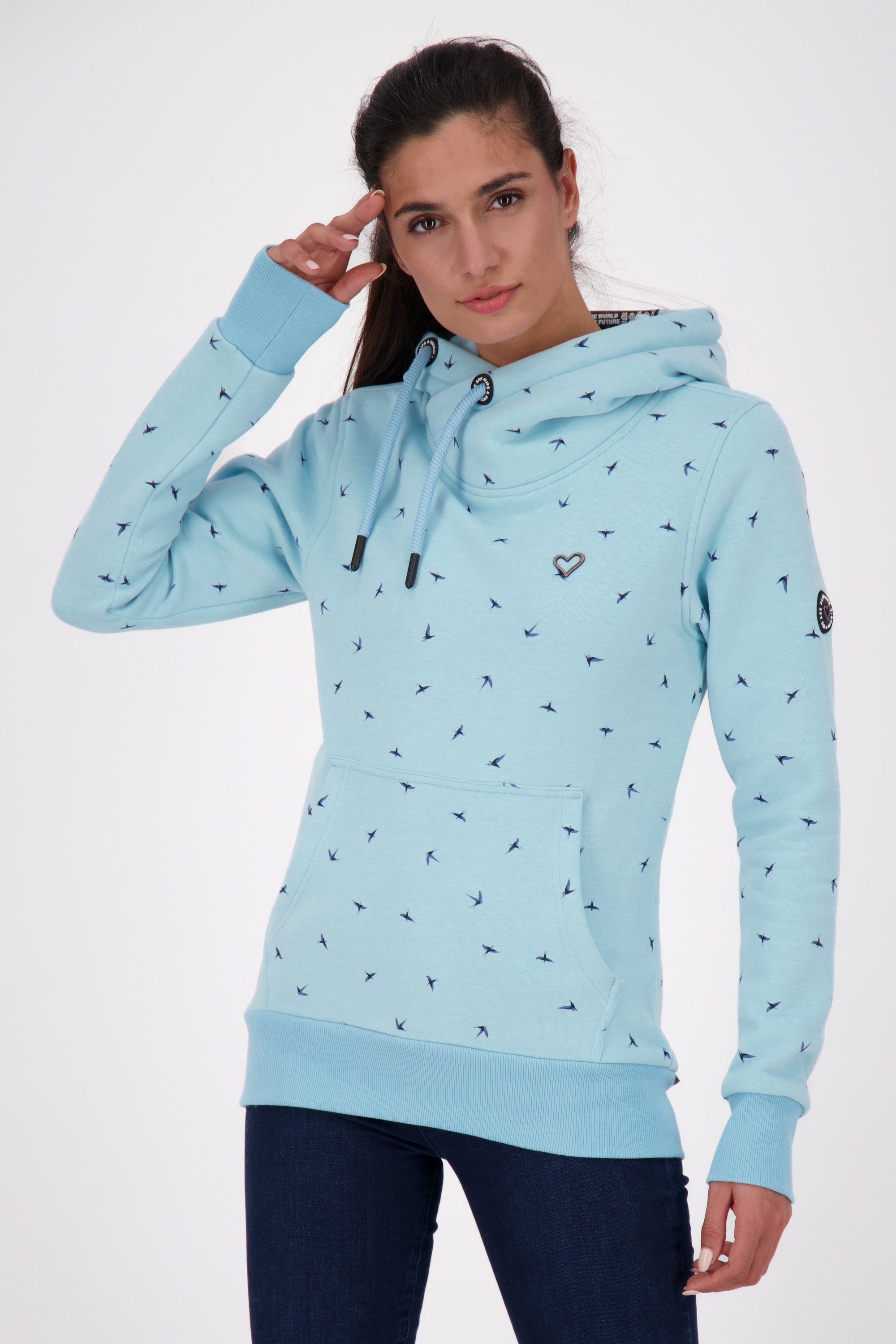 [Inländisches reguläres Produkt] Alife & Kickin Kapuzensweatshirt melange Kapuzensweatshirt, B Sweatshirt ice Damen SarahAK Sweat