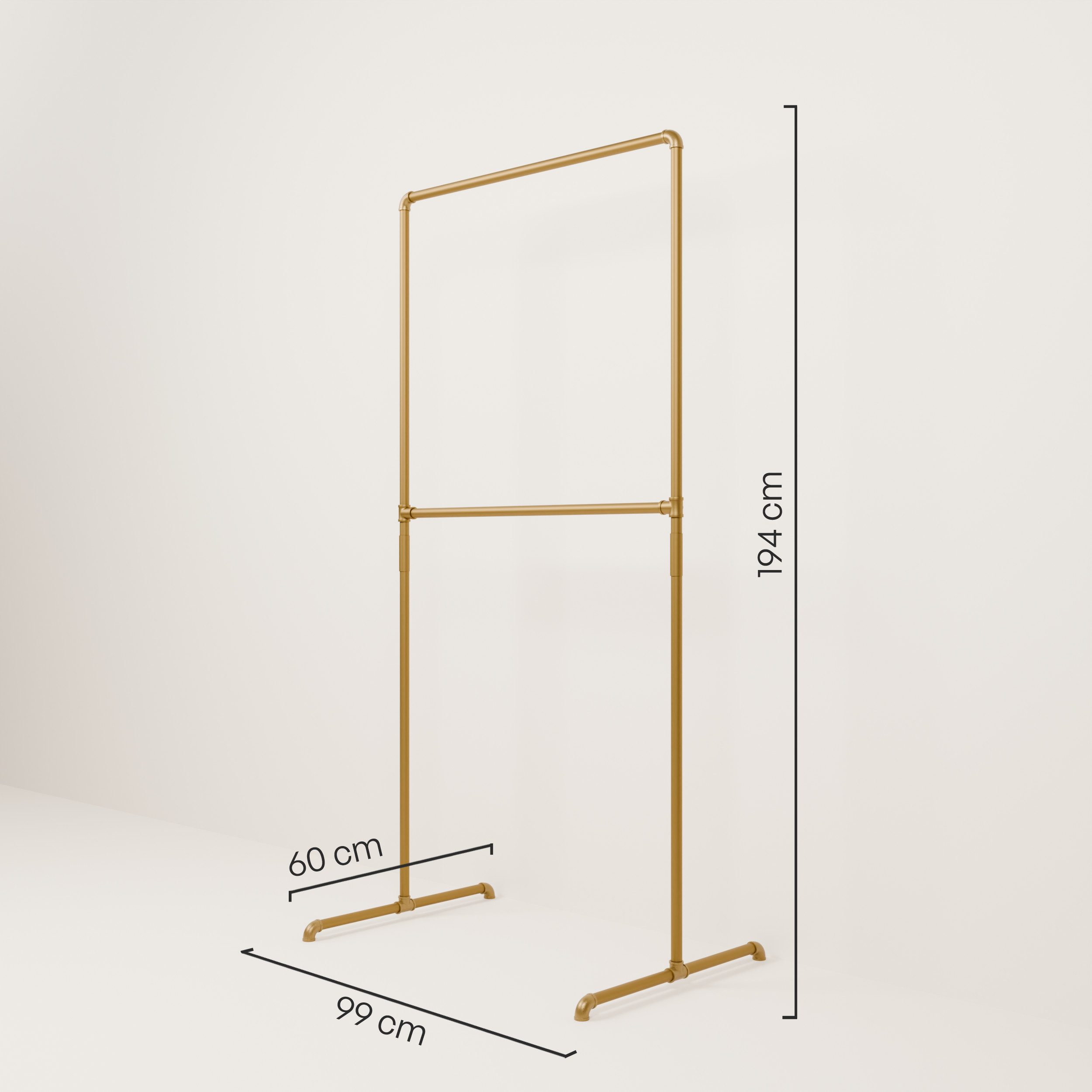 pamo. design Kleiderständer Kleiderständer LAS gold - freistehende Garderob günstig online kaufen