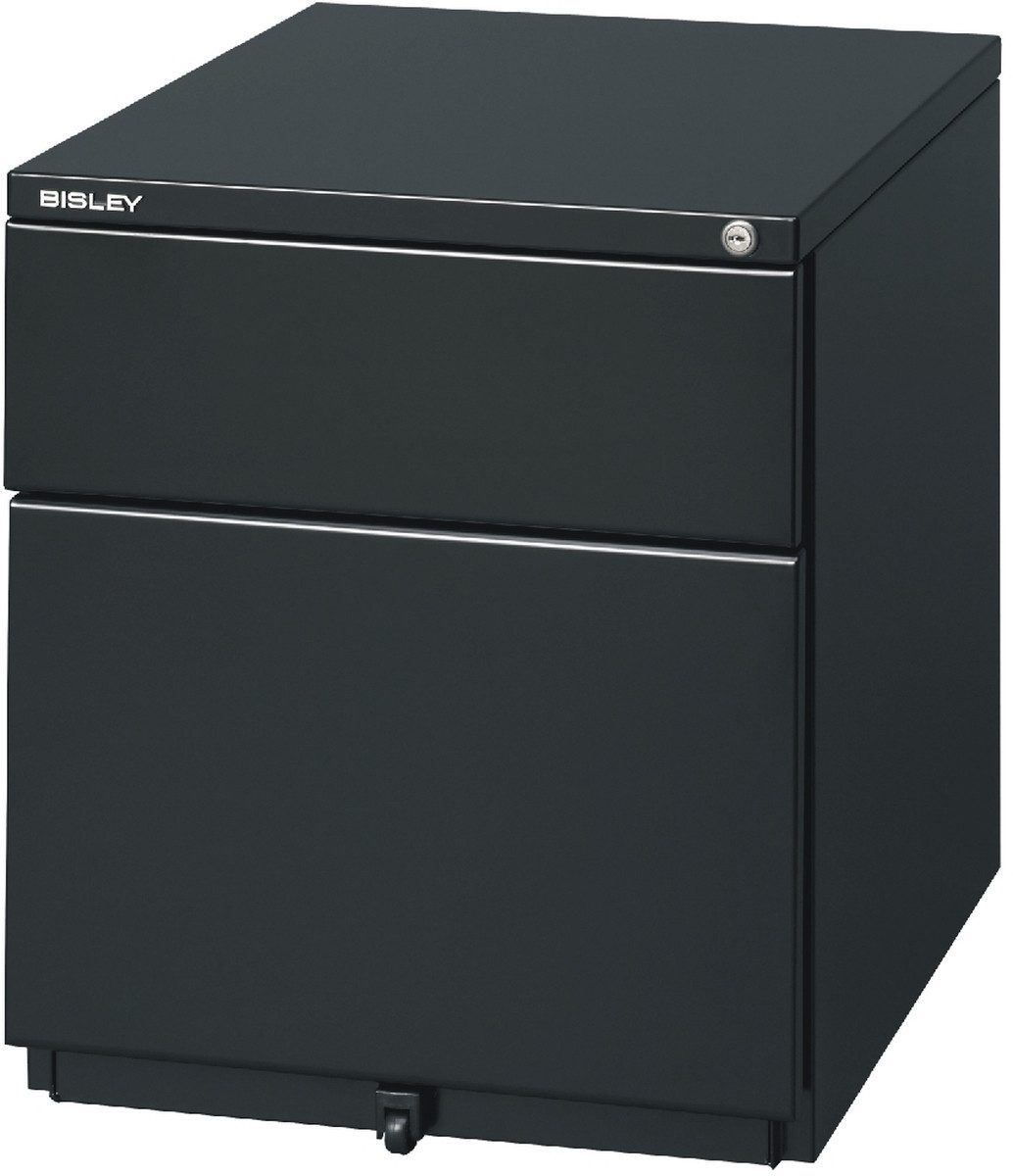 Bisley Container Rollcontainer OBA Stahl 1 Schub und Auszug HxBxT 519x420x565mm schwarz
