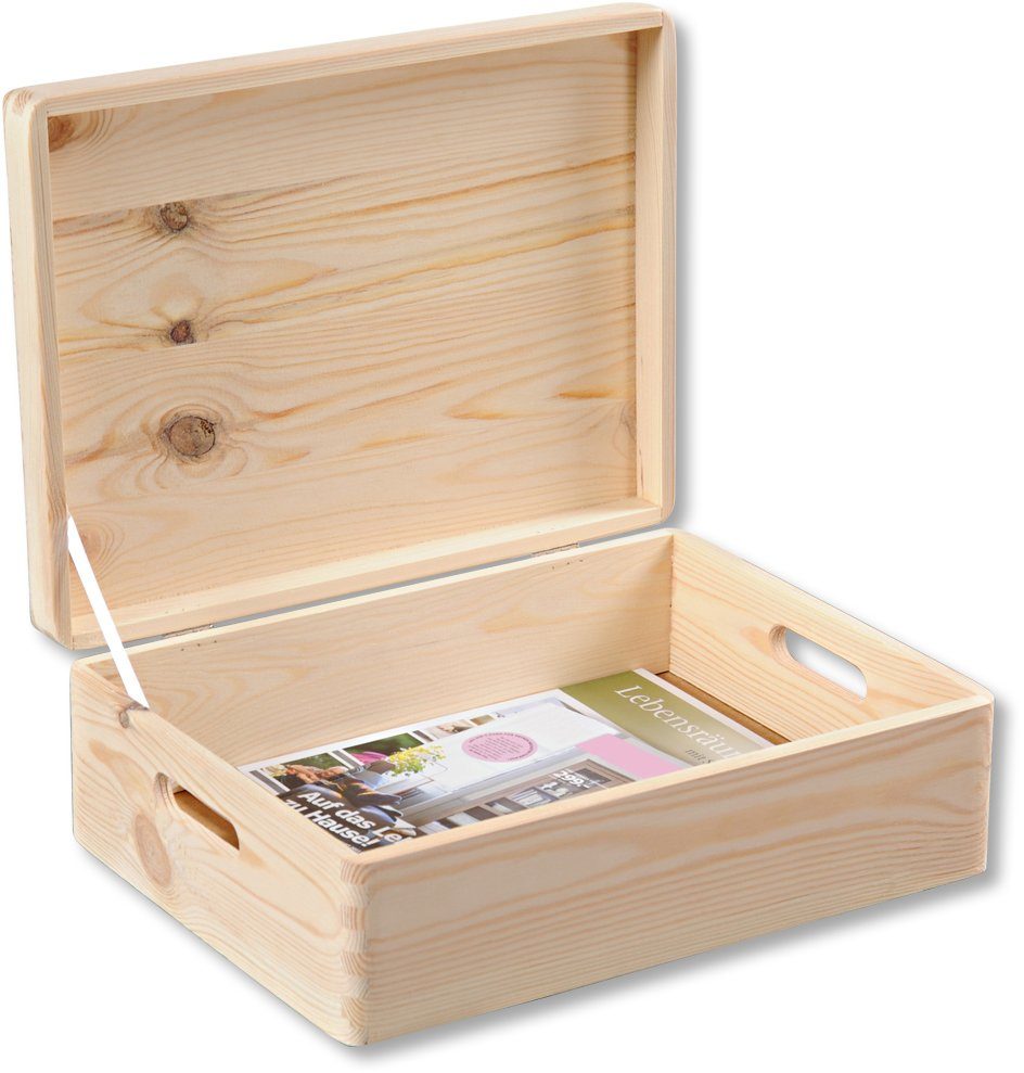 KESPER® Organizer Aufbewahrungskiste, Kiefer, FSC (1 St), mit Klapttdeckel