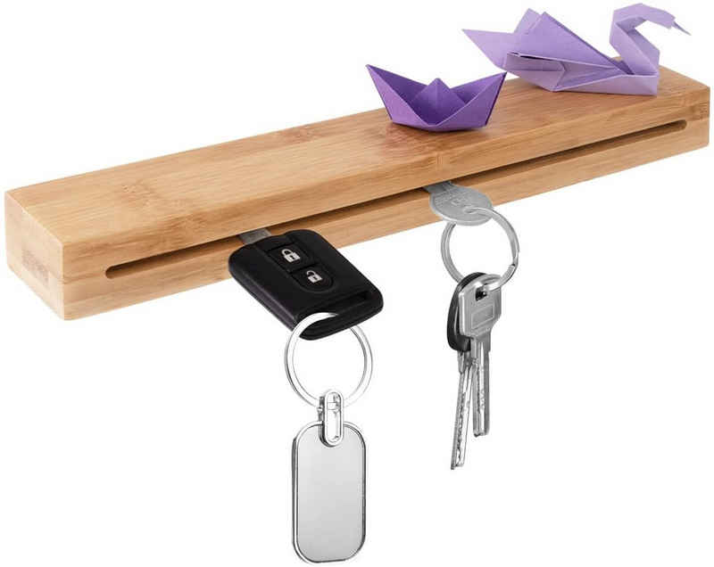 JOEJI’S KITCHEN Schlüsselbrett »Joejis Hochwertiger Schlüsselanhänger aus Holz Schlüsselablage Schlüsselregal mit Ablage als Schlüsselhalter Schlüsselhaken Klaviatur«