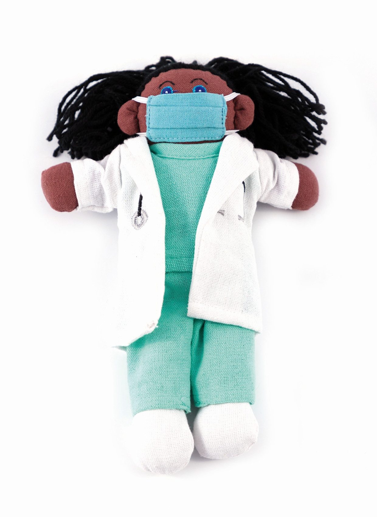 El Puente Stoffpuppe Anziehpuppe "Ärztin Patricia", Handmade, Handmade