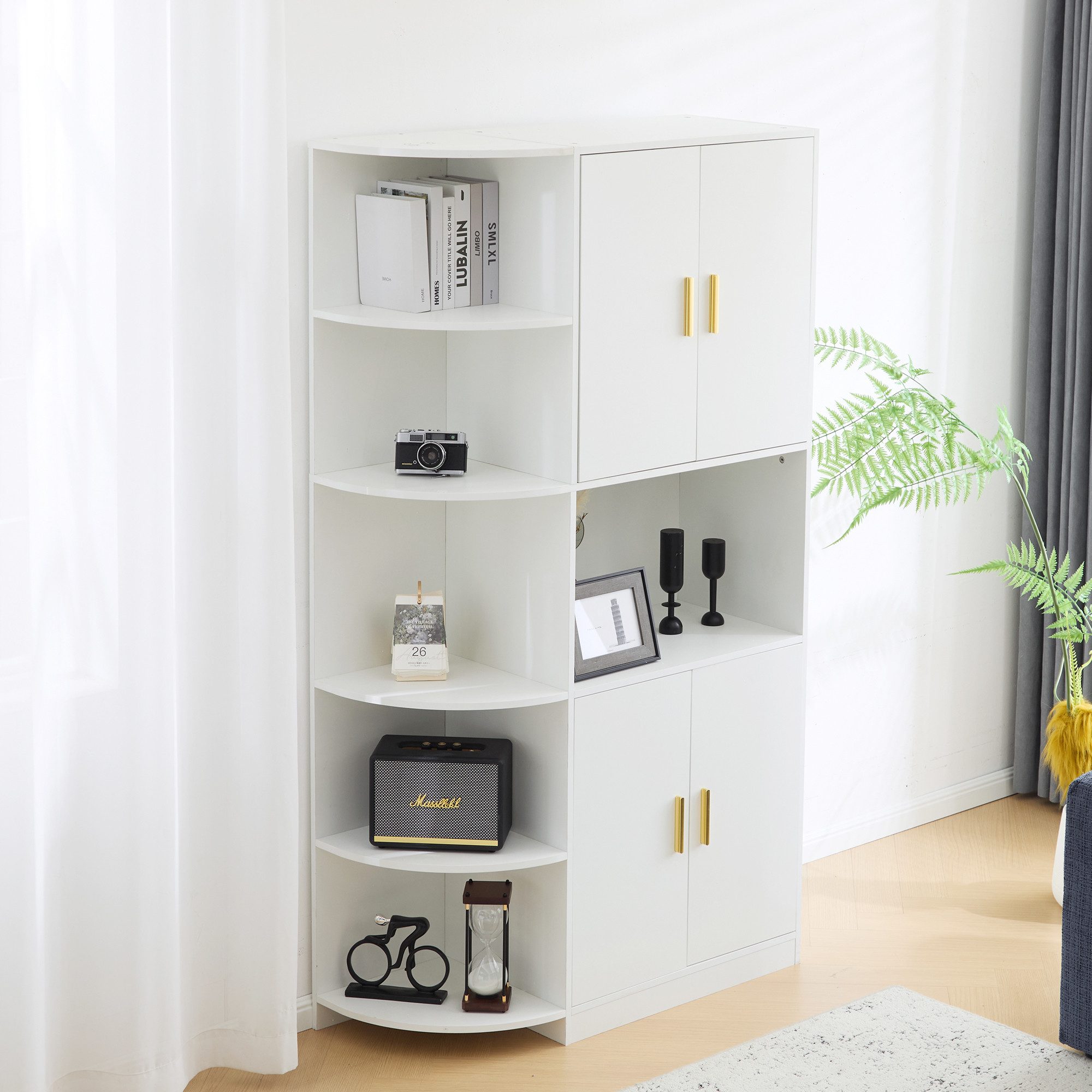 Ulife Mehrzweckschrank weißer Hochschrank mit flexiblen günstig online kaufen