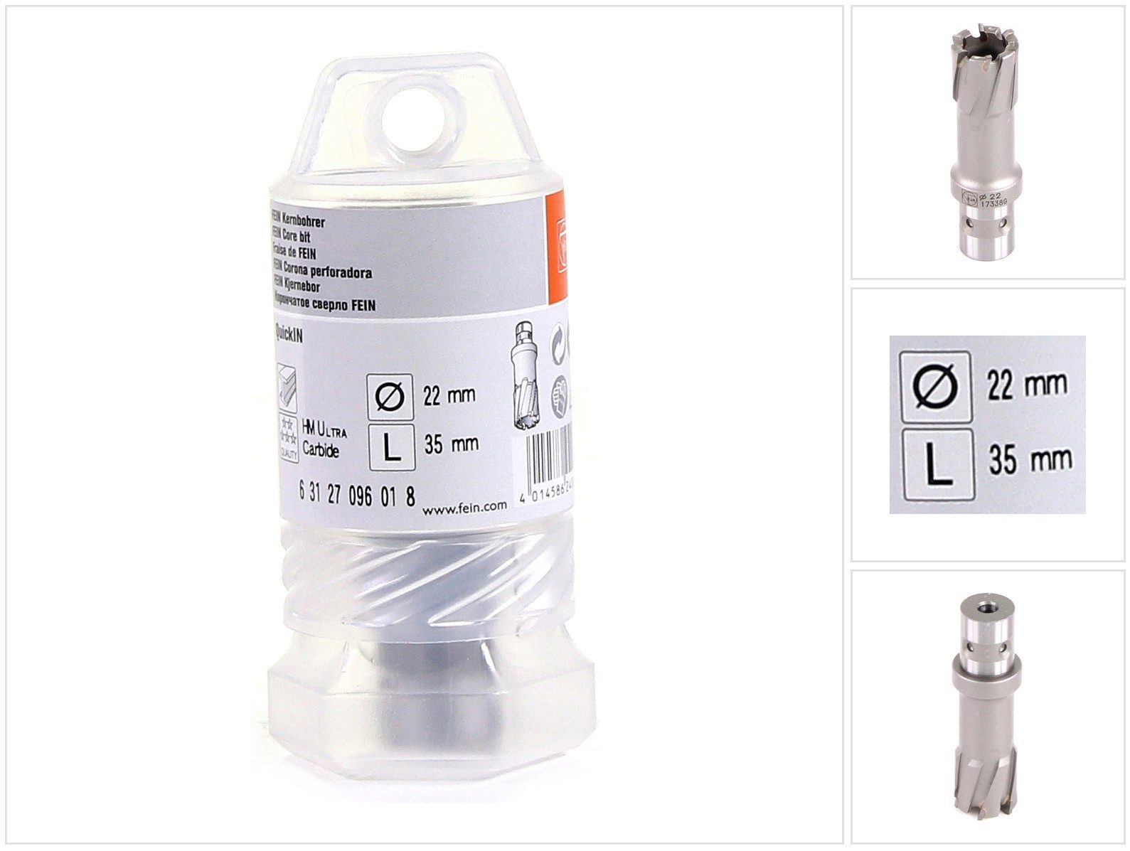 Fein Hammerbohrer Kernbohrer HM Ultra QuickIn Aufnahme 22 mm (63127096018)