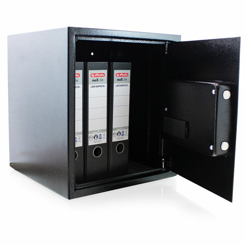 Bituxx Tresor Ordner Safe elektronisch Schwarz (MS-17337)