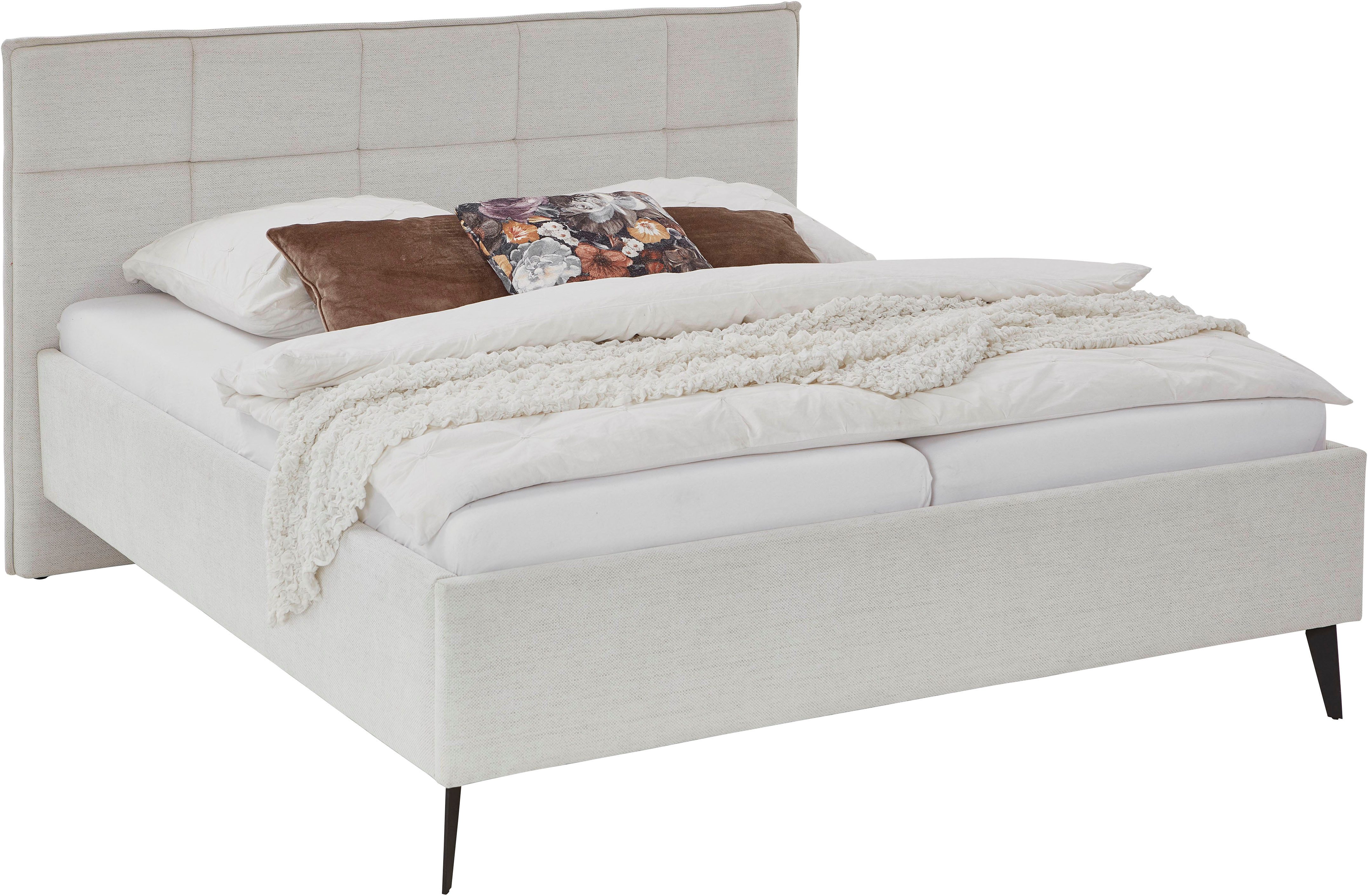 meise.möbel Polsterbett Paulo wahlweise mit Bettkasten, erhältlich in den Breiten 160 & 180cm, wahlweise mit Holz- oder Metallfuß