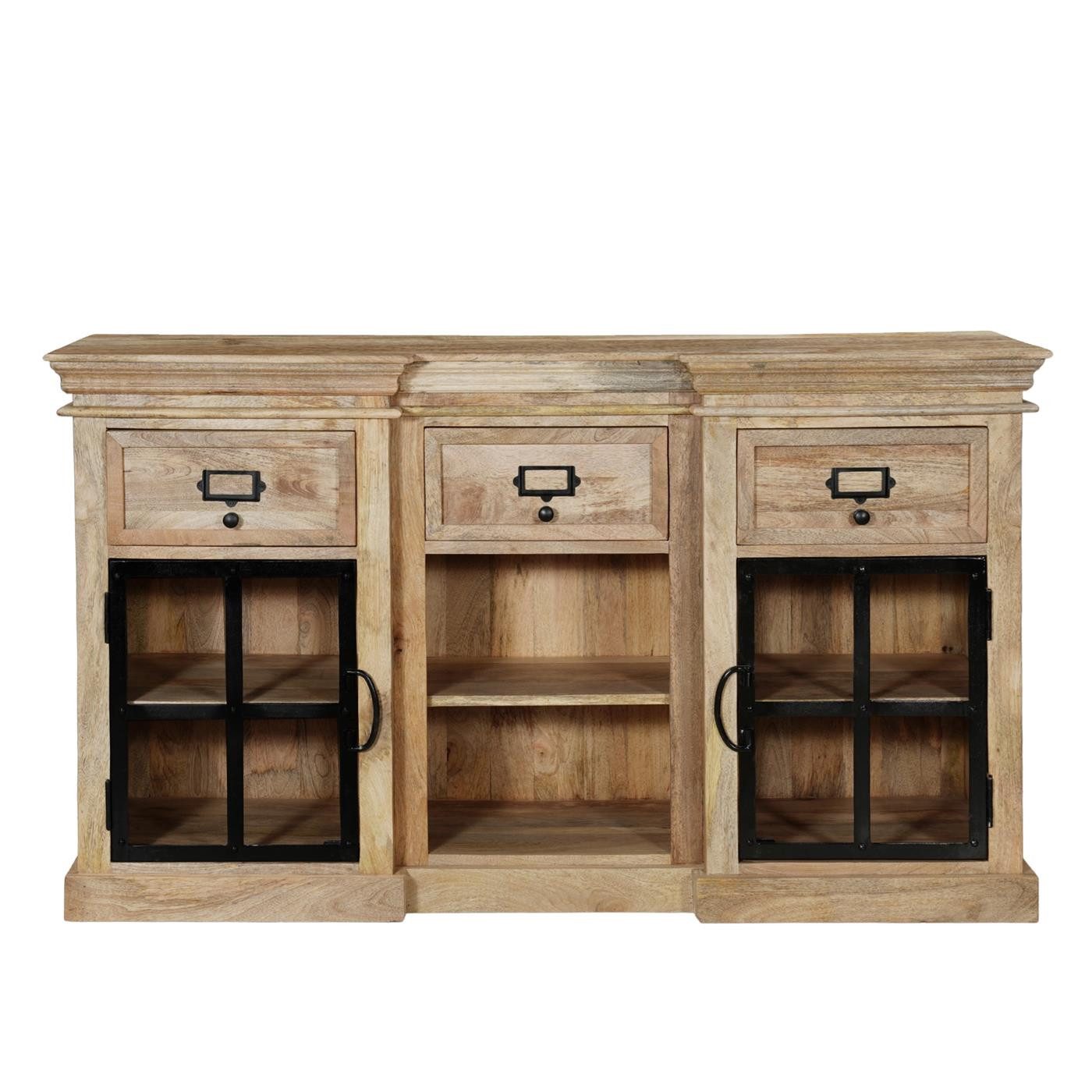 baario Sideboard Sideboard PACIFICA Anrichte, massiv Mangoholz Buffet Antik Design