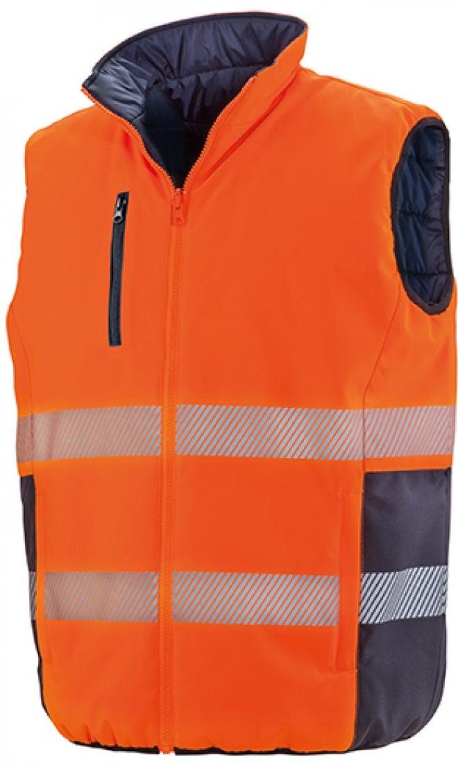 Warnweste Herren Reversible Soft Padded Safety Gilet