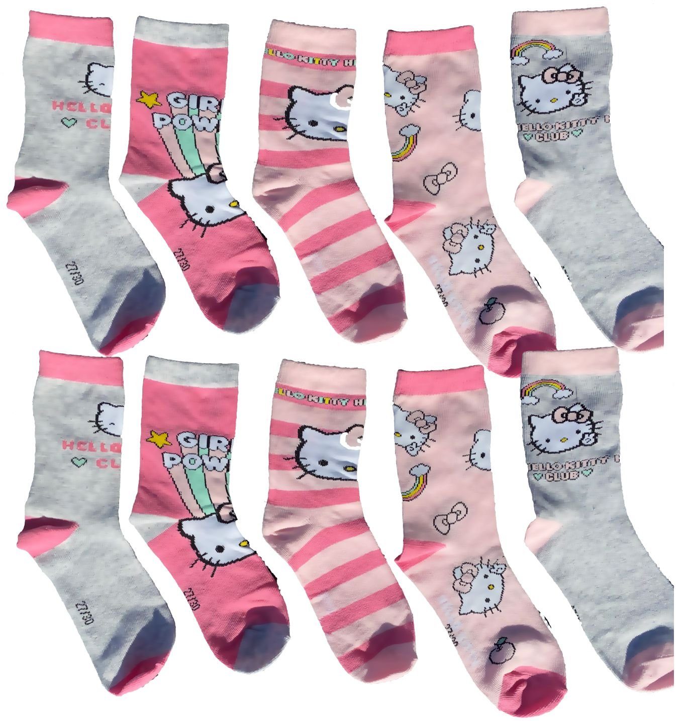 Feinsocken HELLO KITTY Mädchen Socken Feinstrümpfe Rose Gr. 27 28 29 30 31 32 33 34 35 36 37 38 Kindersocken