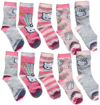 Hello Kitty Feinsocken HELLO KITTY Mädchen Socken Feinstrümpfe Rose Gr. 27 28 29 30 31 32 33 34 35 36 37 38 Kindersocken