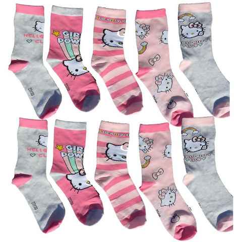Hello Kitty Feinsocken HELLO KITTY Mädchen Socken Feinstrümpfe Rose Gr. 27 28 29 30 31 32 33 34 35 36 37 38 Kindersocken