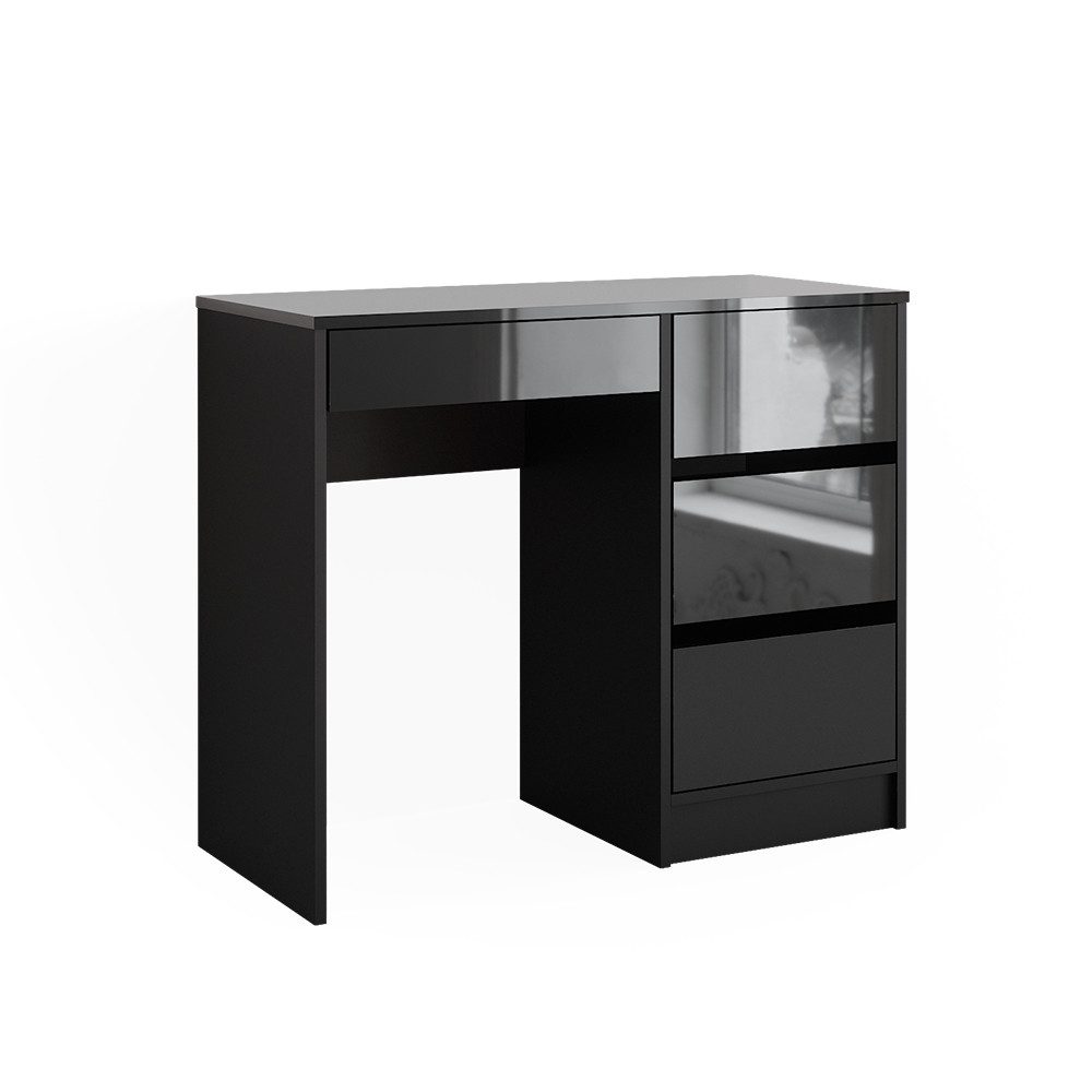 Vicco Schreibtisch Sherry, Anthrazit Hochglanz, 90 x 40 cm mit Schubladen günstig online kaufen