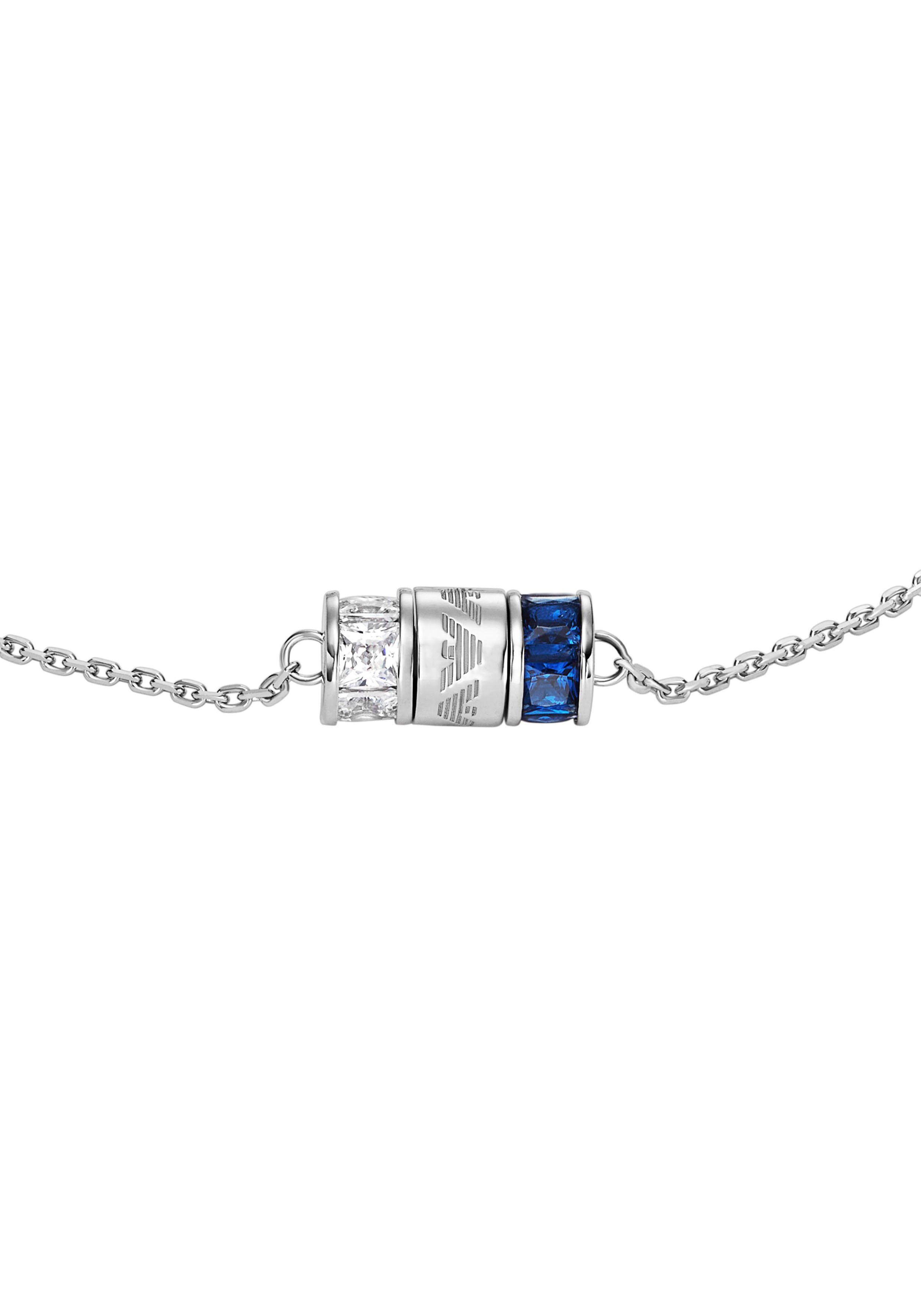 Armani Emporio EG3580040, mit Zirkonia silberfarben-kristallweiß-blau (synth) EG3579221, Armband
