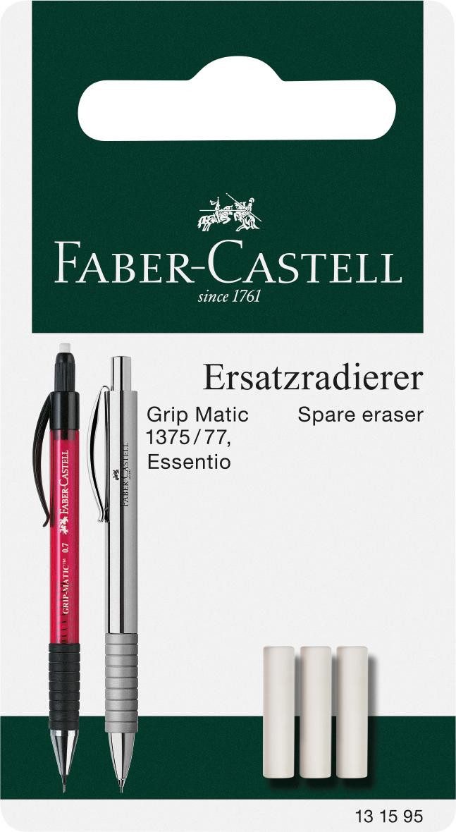 Faber-Castell Radiergummi Faber Castell Druckbleistift Ersatzradierer GripMatic1375 3x