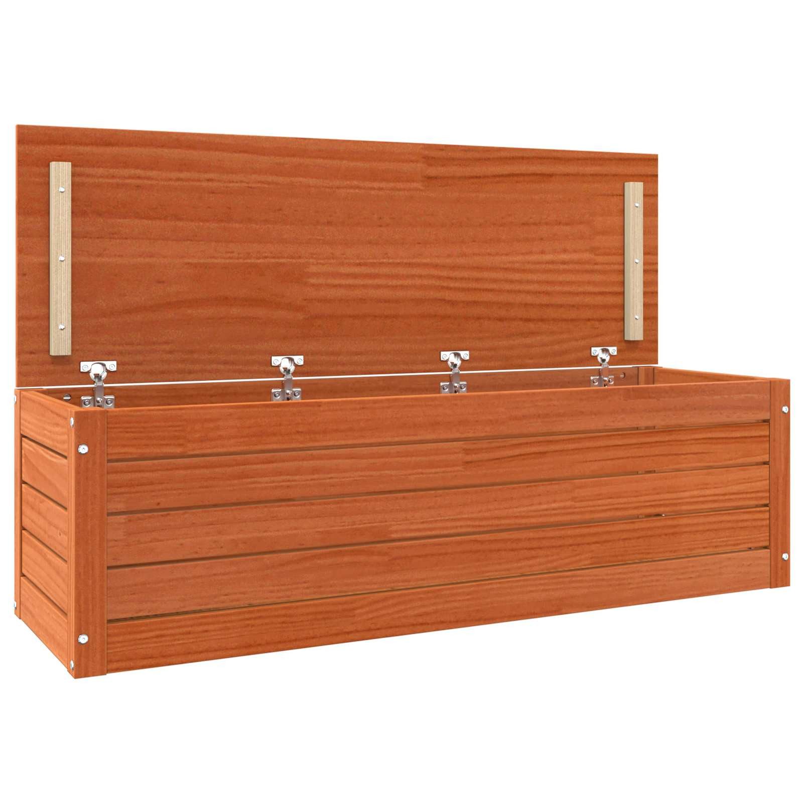 vidaXL Truhe Wachsbraun - 109 x 365 x 33 cm Truhe Spielzeugtruhe Holztruhe Aufbewah