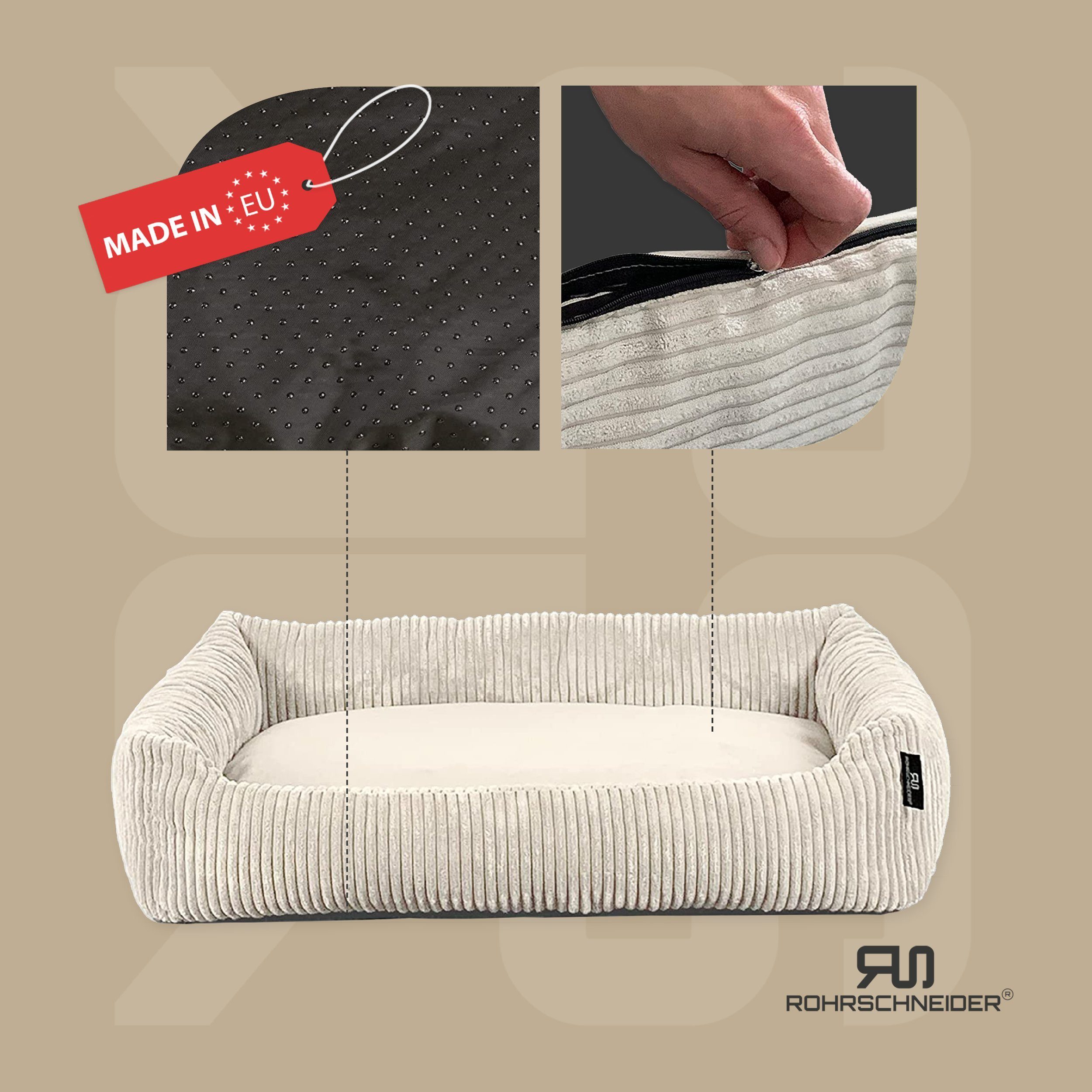 Rohrschneider Tierbett Katzenbett mit Kissen aus Cordstoff Katzensofa, inkl günstig online kaufen