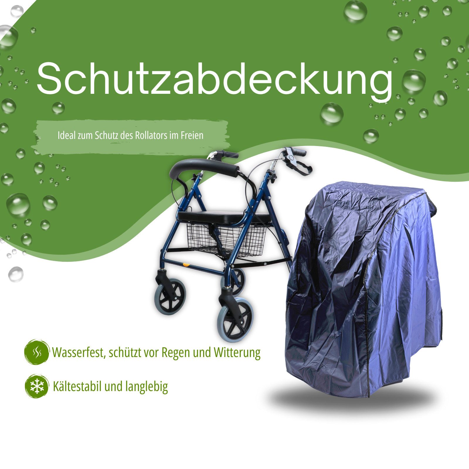 Rehaforum Medical Duschrollstuhl Rollator Schutzabdeckung Nylongewebe Wasserfest