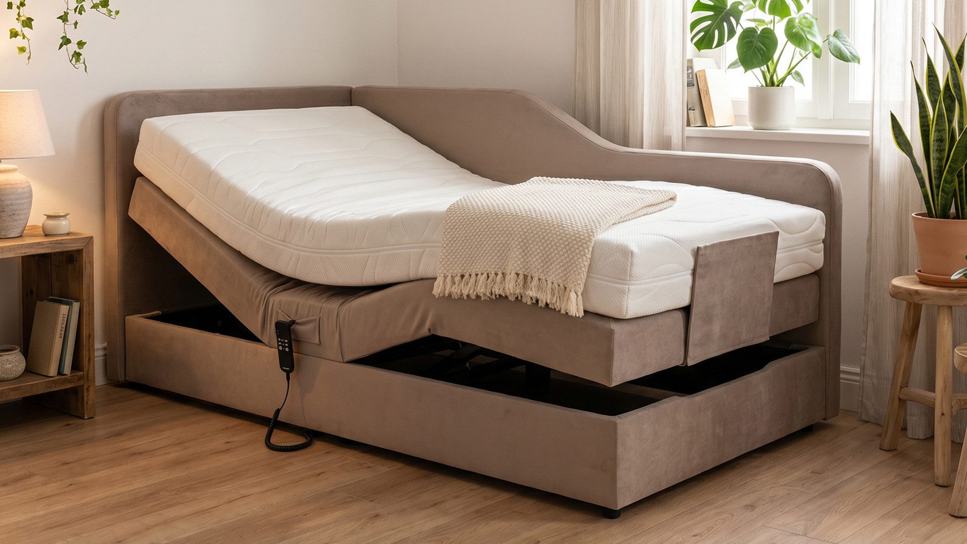 PAARA Boxspringbett Box Alexandria elektrisch verstellbar mit Motor alles, mit einzigartigem Belüftungssystem