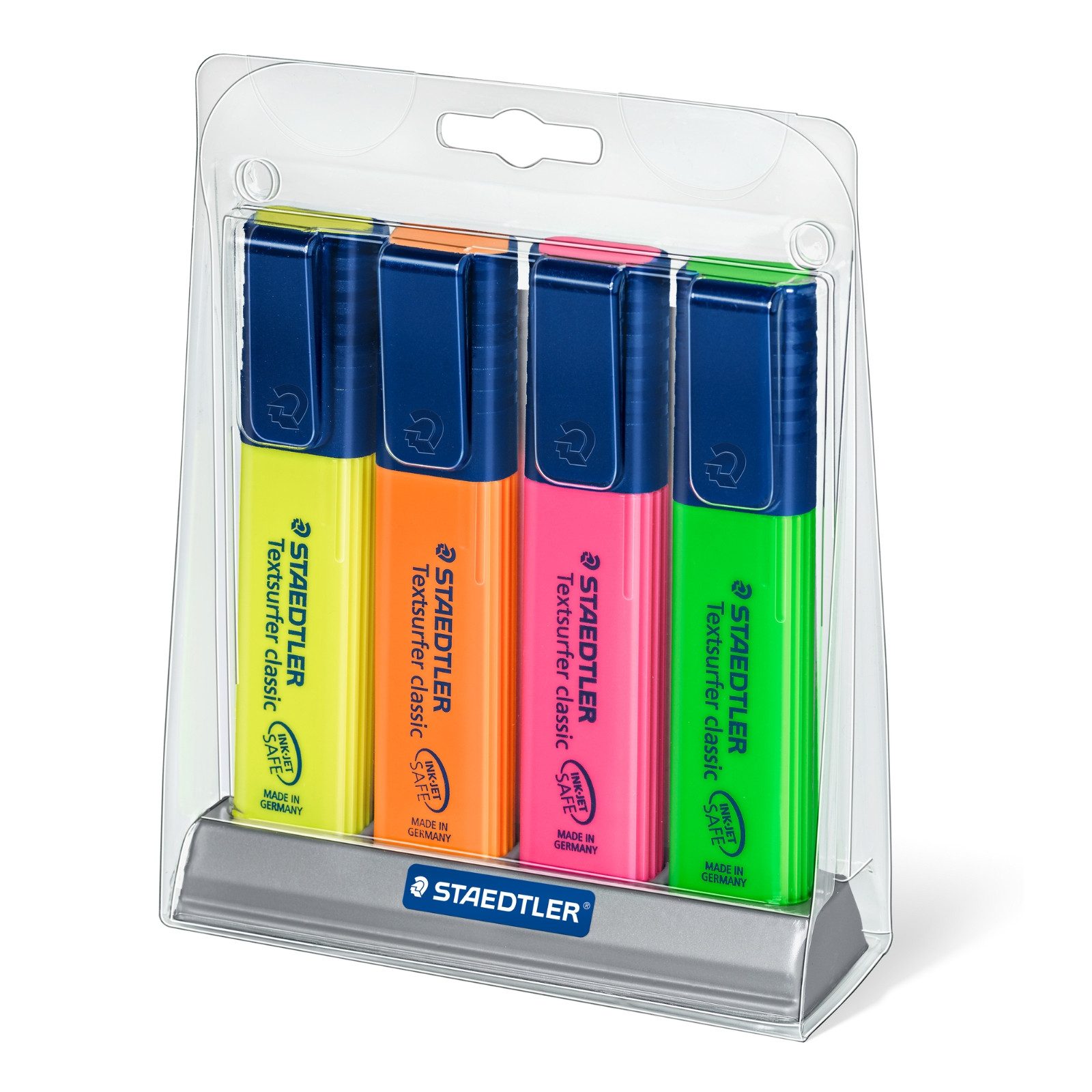 STAEDTLER Marker STAEDTLER textsurfer 364 classic Textmarker - 1+5 mm - 4er Set - Schre