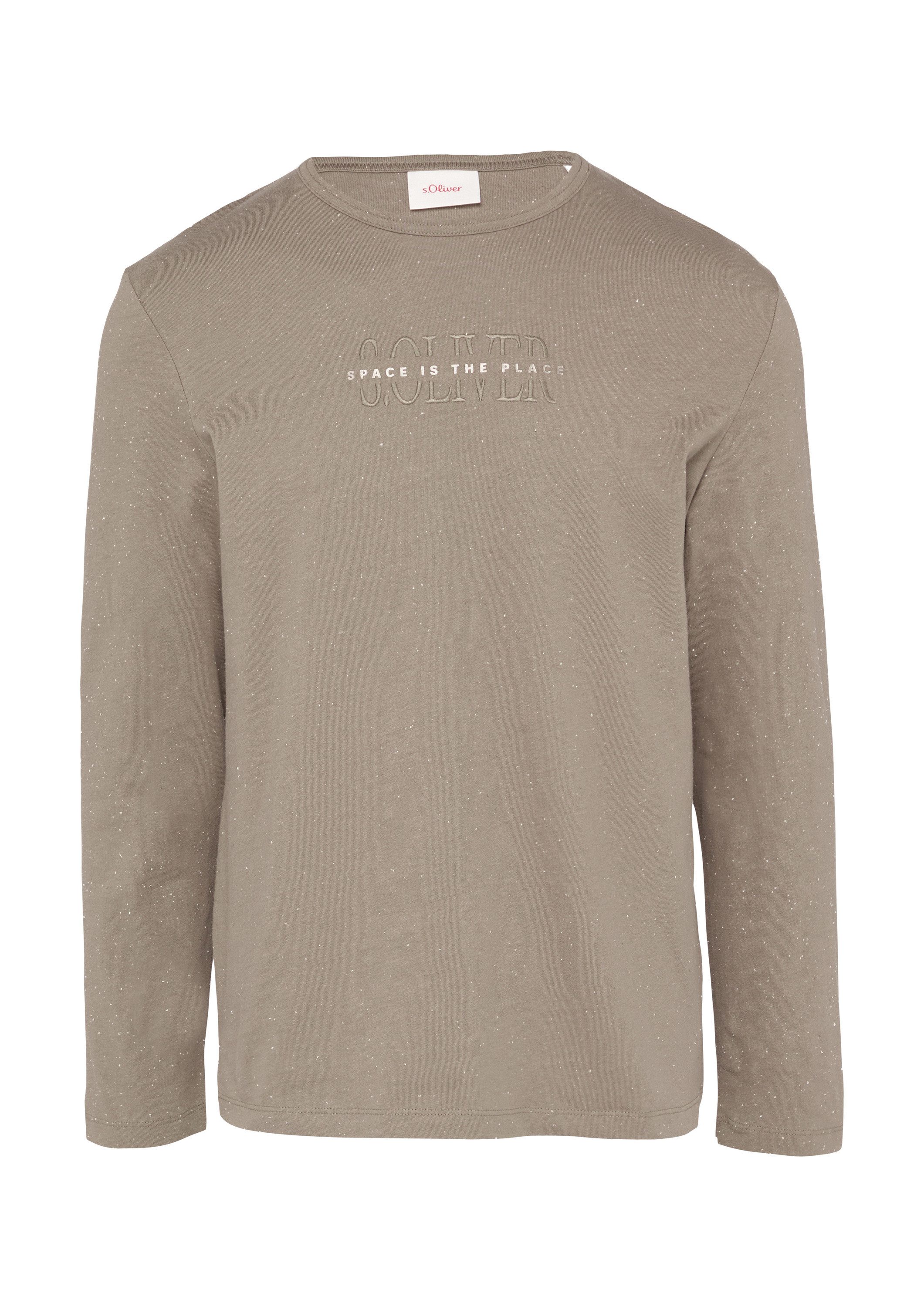 s.Oliver Langarmshirt T-Shirt Meliertes Longsleeve aus günstig online kaufen