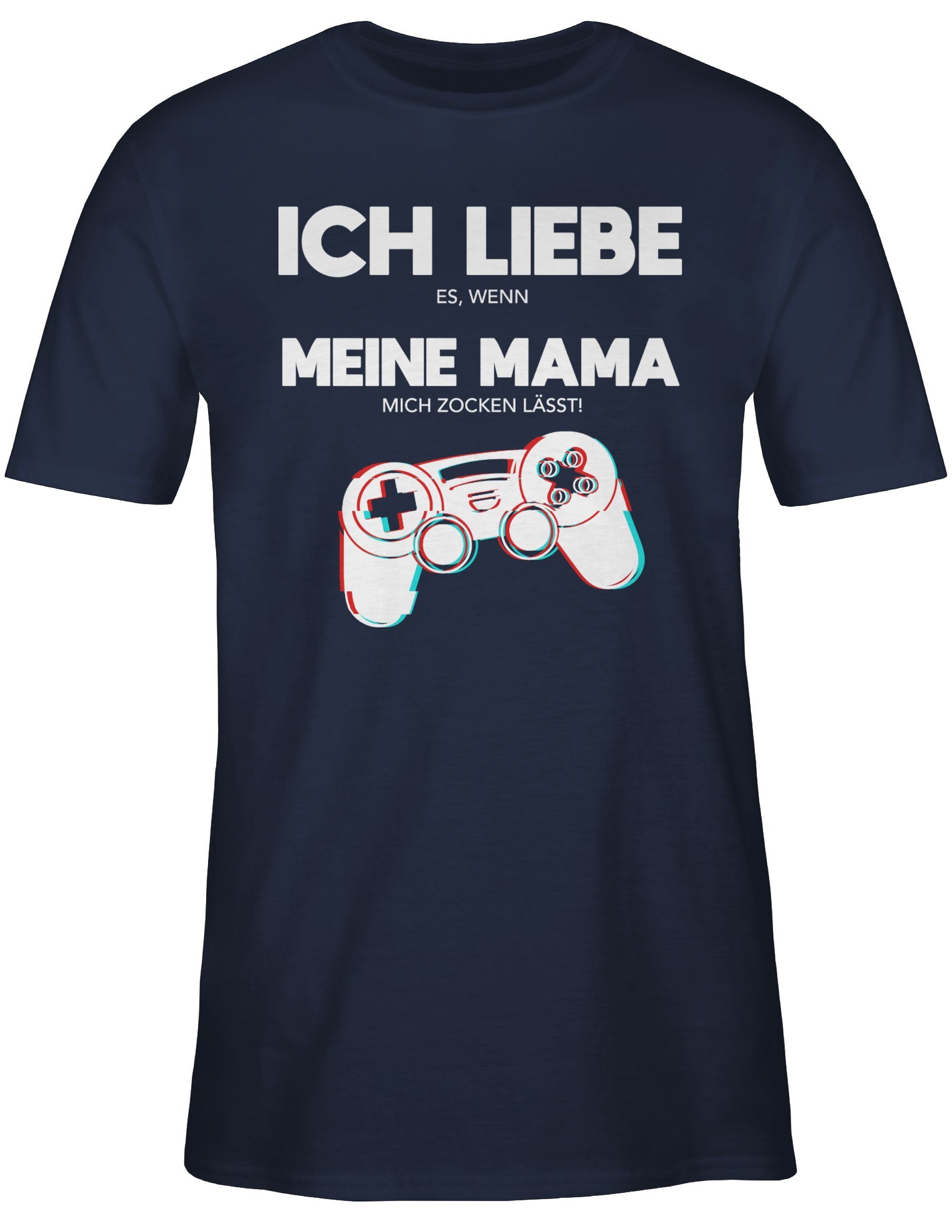 Shirtracer T-Shirt Ich liebe es, wenn meine Mama mich zocken lässt - Controller Glitch Nerd Geschenke