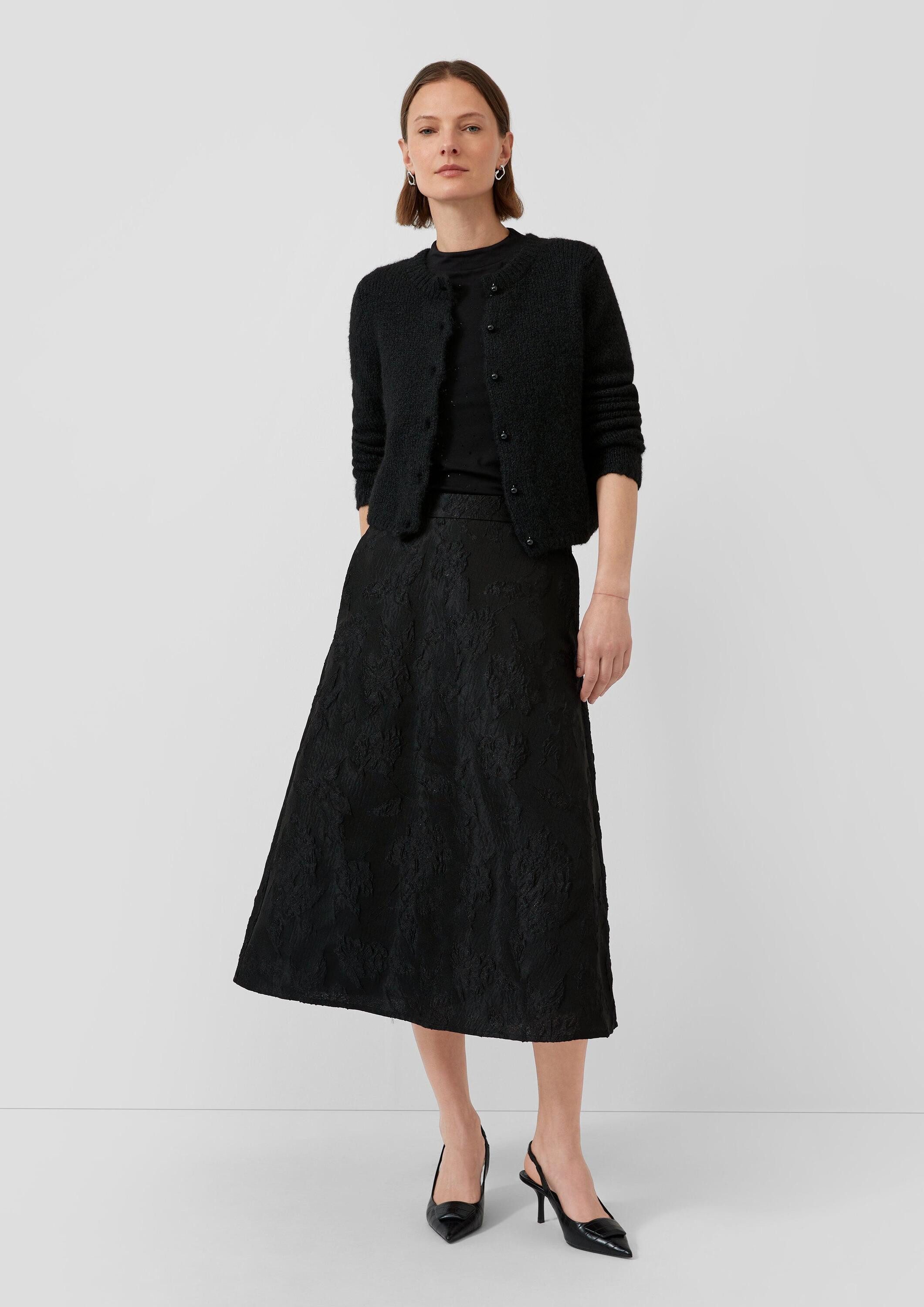 s.Oliver Midirock Rock Jacquard-Rock mit hohem Bund und verdecktem Reißverschluss