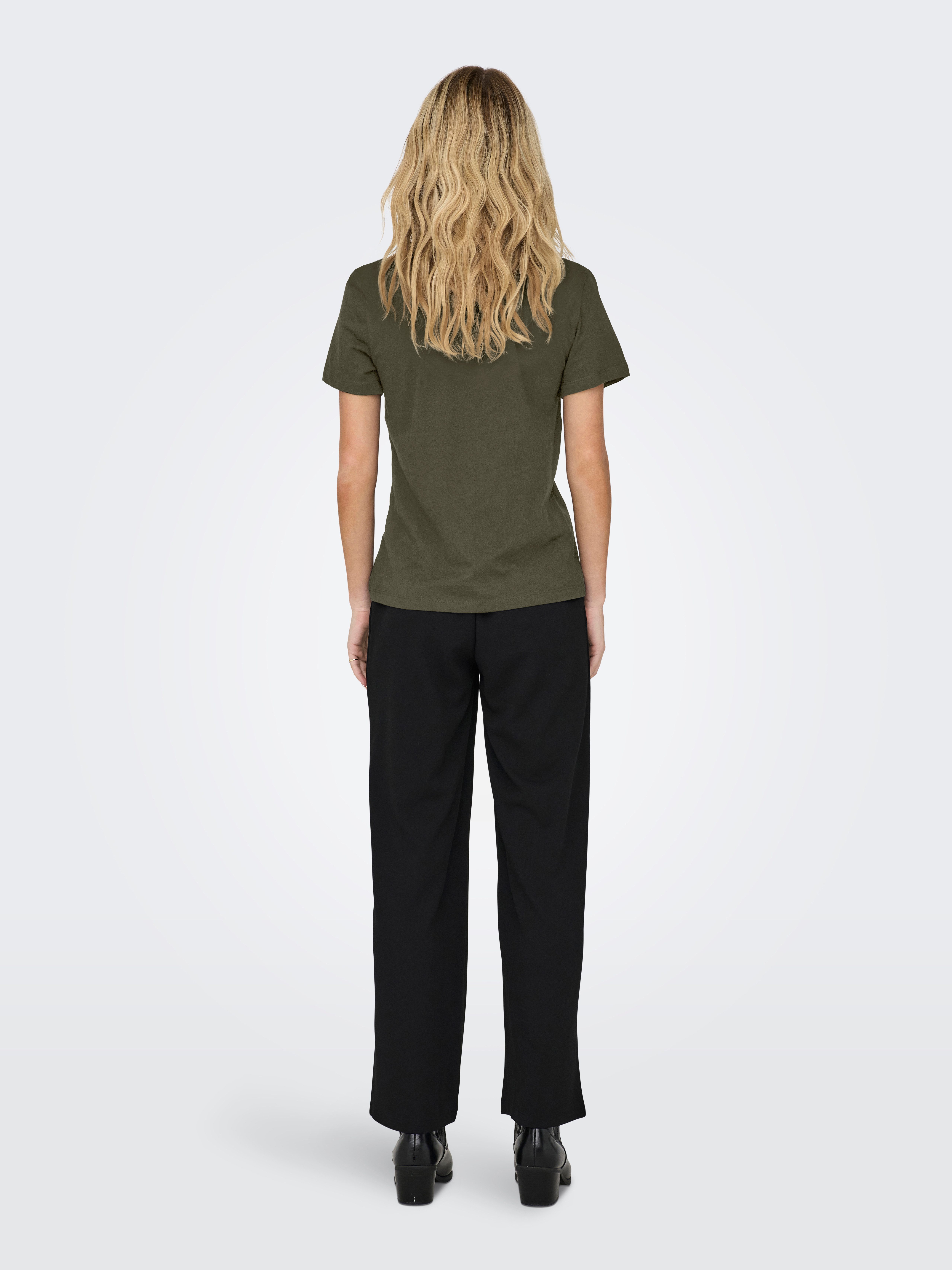 ONLY Kurzarmshirt ONLKITA LIFE REG S/S MIX TOP CS JRS EX. Baumwolle, regular fit