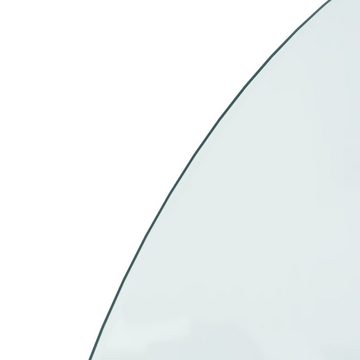 vidaXL Tischplatte Funkenschutzplatte Glas Halbrund 1000x500 mm (1 St)