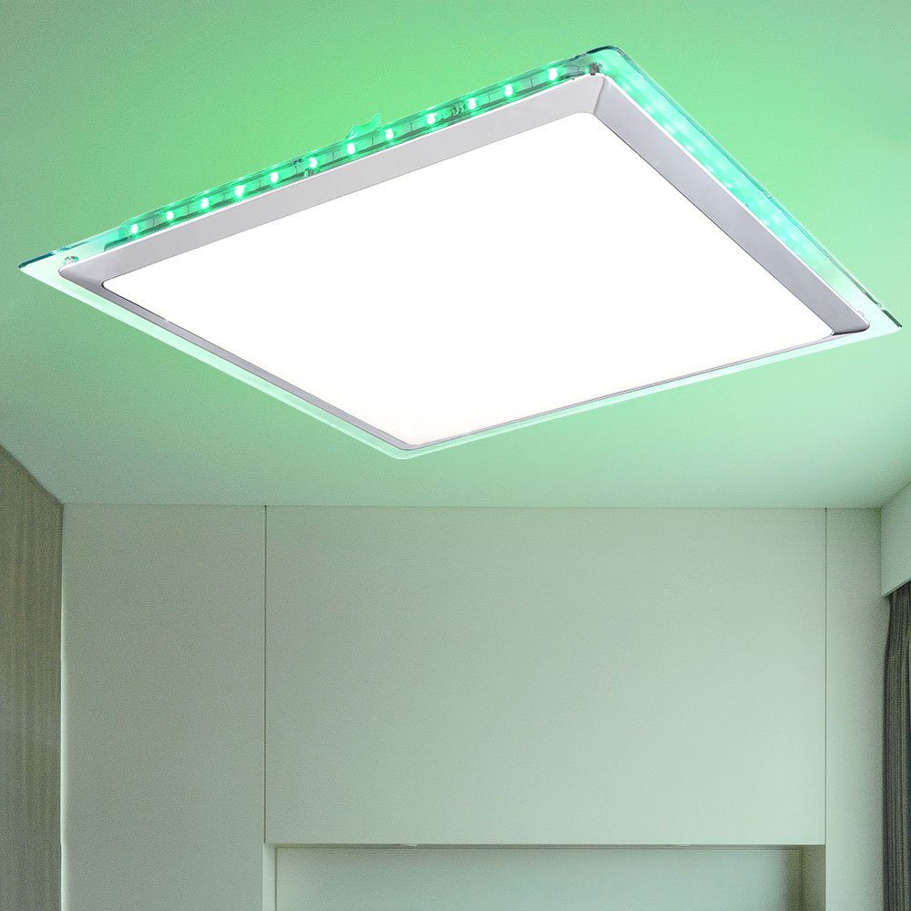 Lampe Wohn LED LED-Leuchtmittel Neutralweiß, LED Zimmer verbaut, fest Kaltweiß, Deckenleuchte, Tageslichtweiß, Tageslicht Decken Farbwechsel, Warmweiß, Sterneneffekt etc-shop RGB Panel