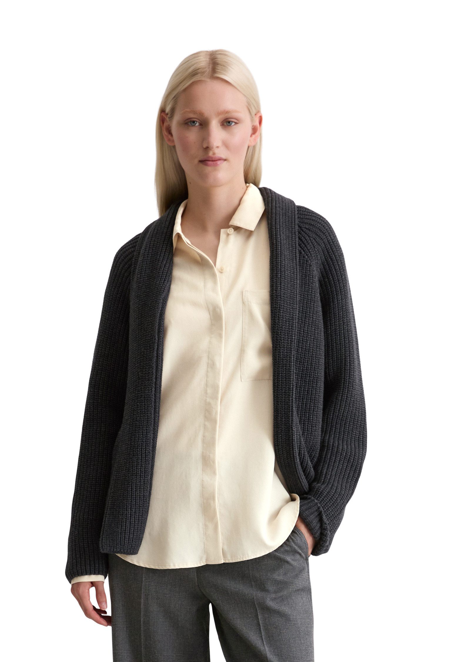 Marc O'Polo Cardigan aus Heavy-Weight-Organic-Cotton günstig online kaufen
