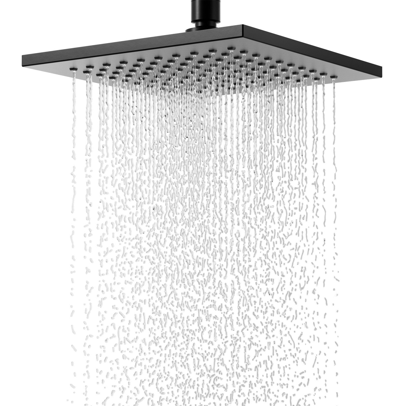 Oihpaw Regenduschkopf 8 Zoll (200mm) aus Edelstahl 304,360° verstellbar mit Anti-Kalk-Düsen, (1-tlg), G1/2-Anschluss, einfache Montage, Badezimmerzubehör